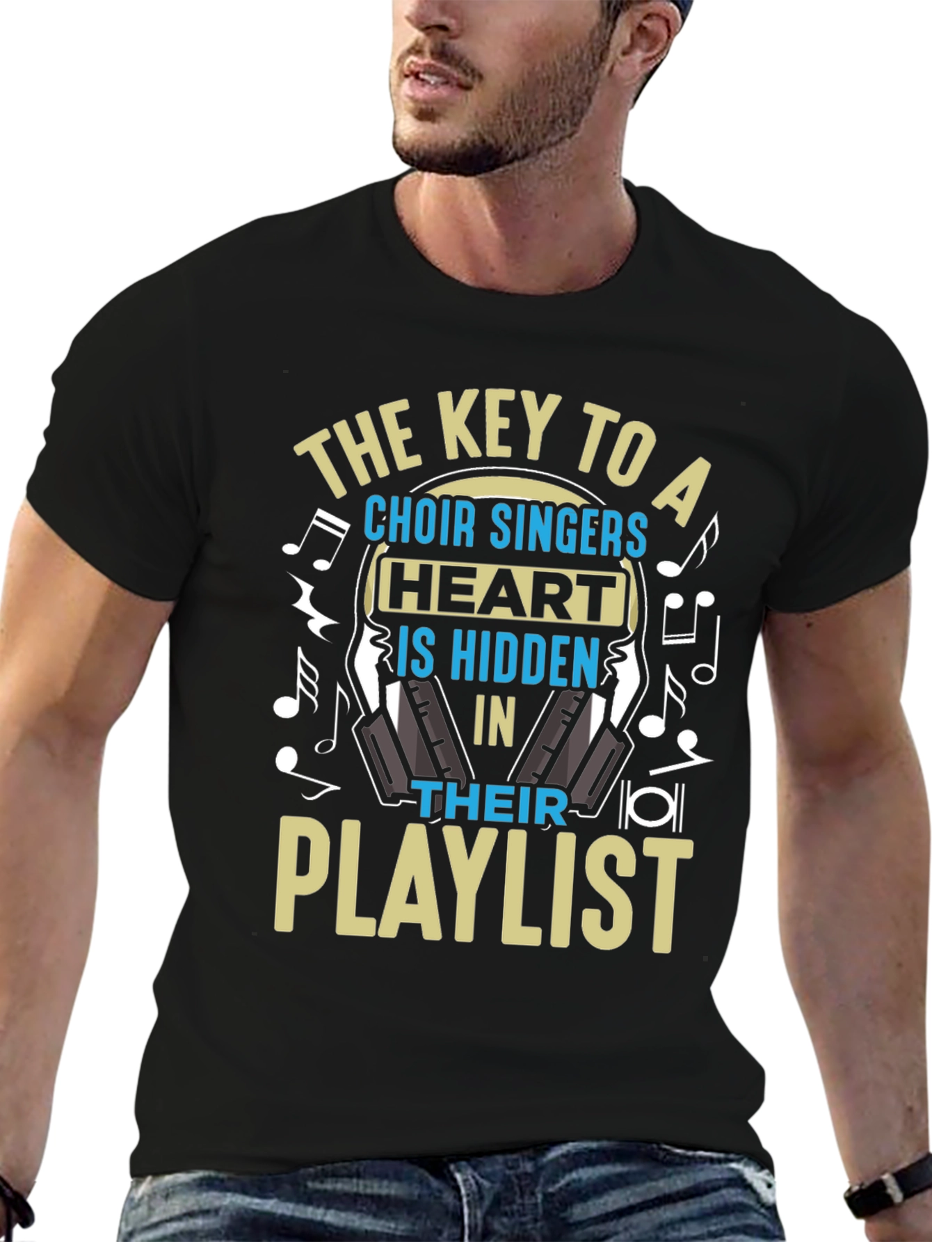 Choir Singer Heart Playlist T-Shirt
