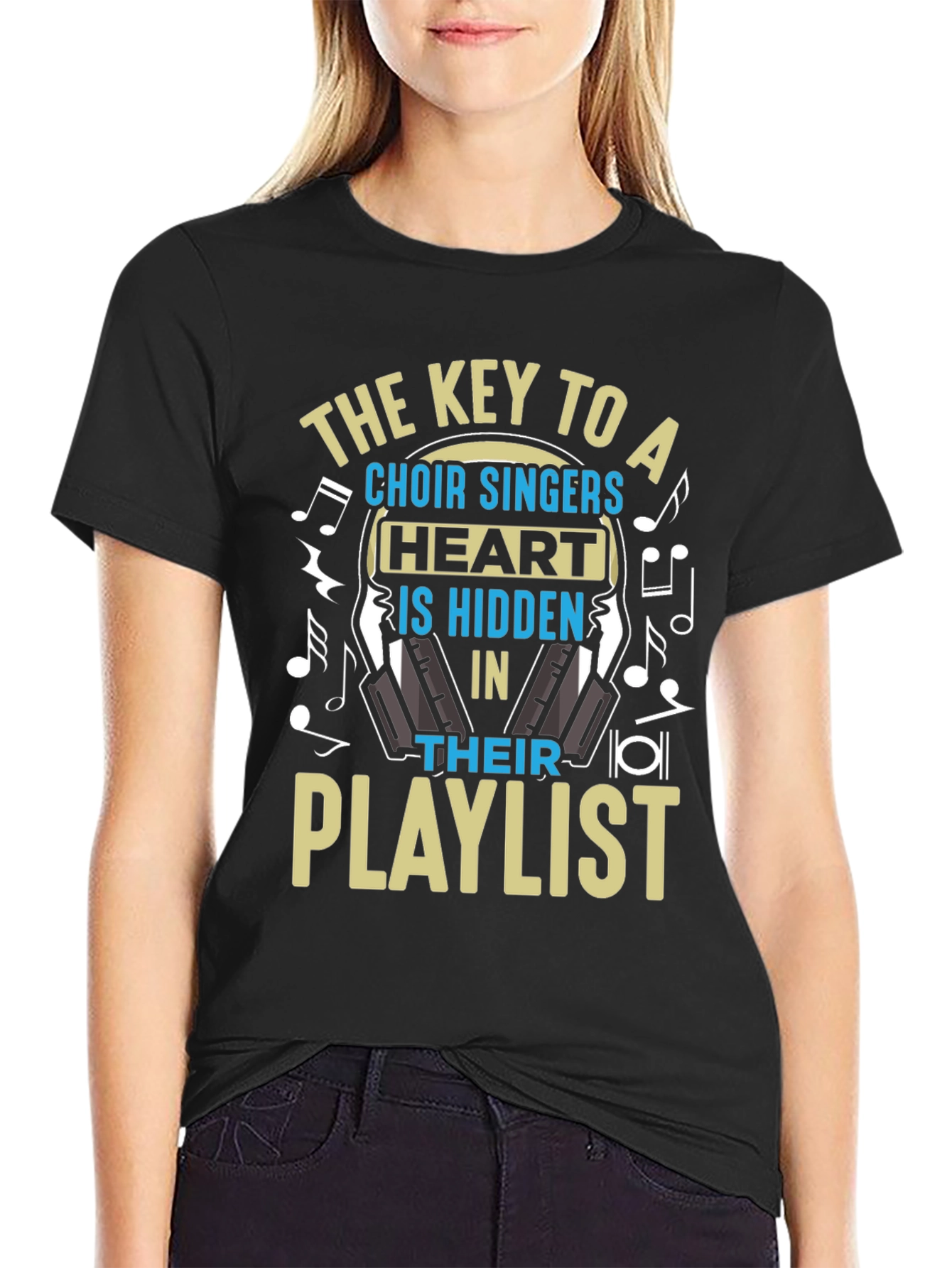 Choir Singer Heart Playlist T-Shirt