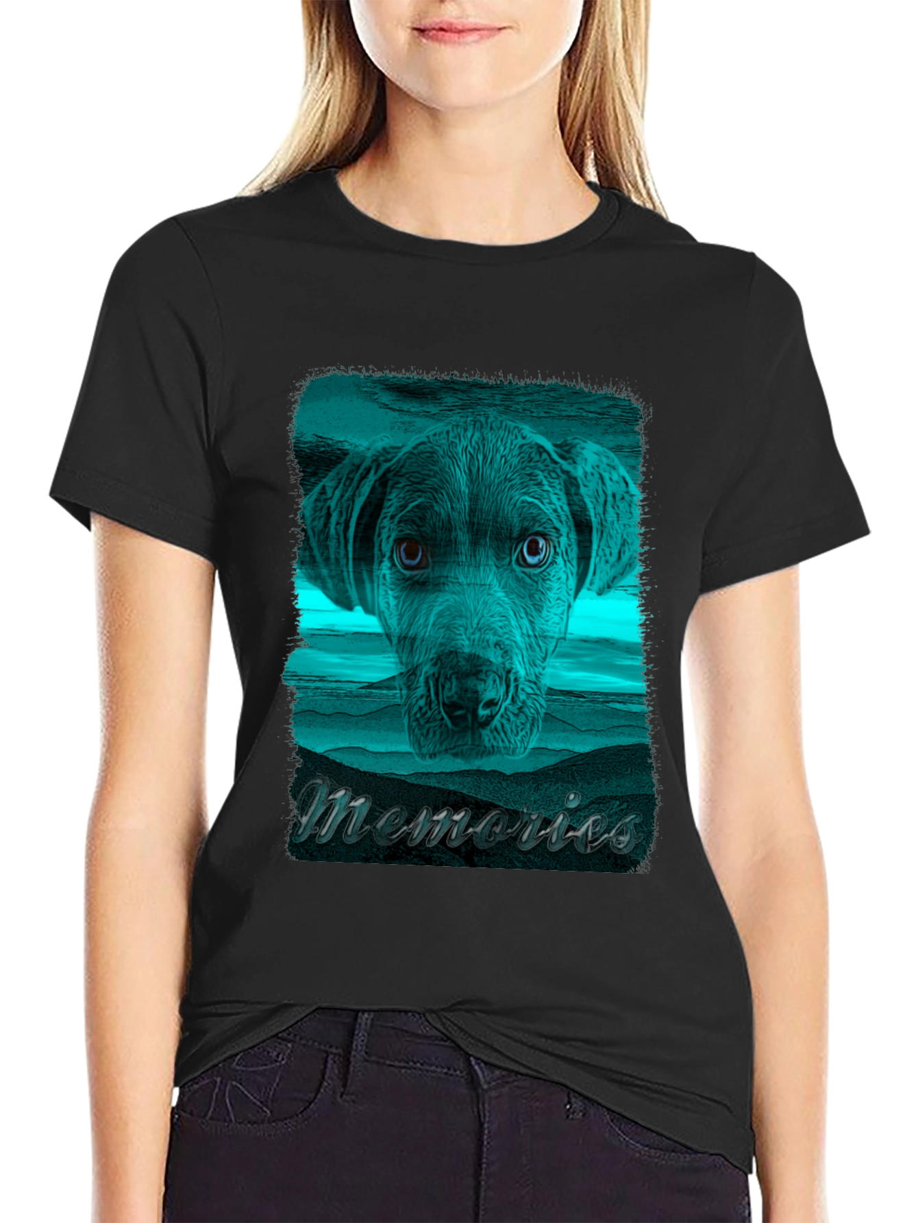 Memories Dog Graphic Tee - Stylish Comfort