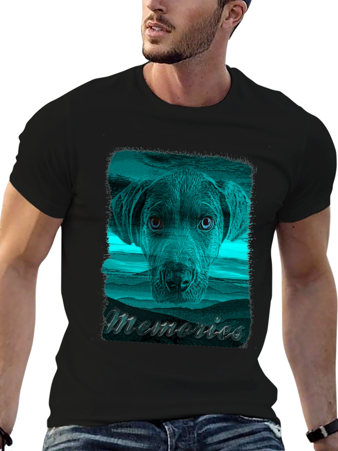 Memories Dog Graphic Tee - Stylish Comfort