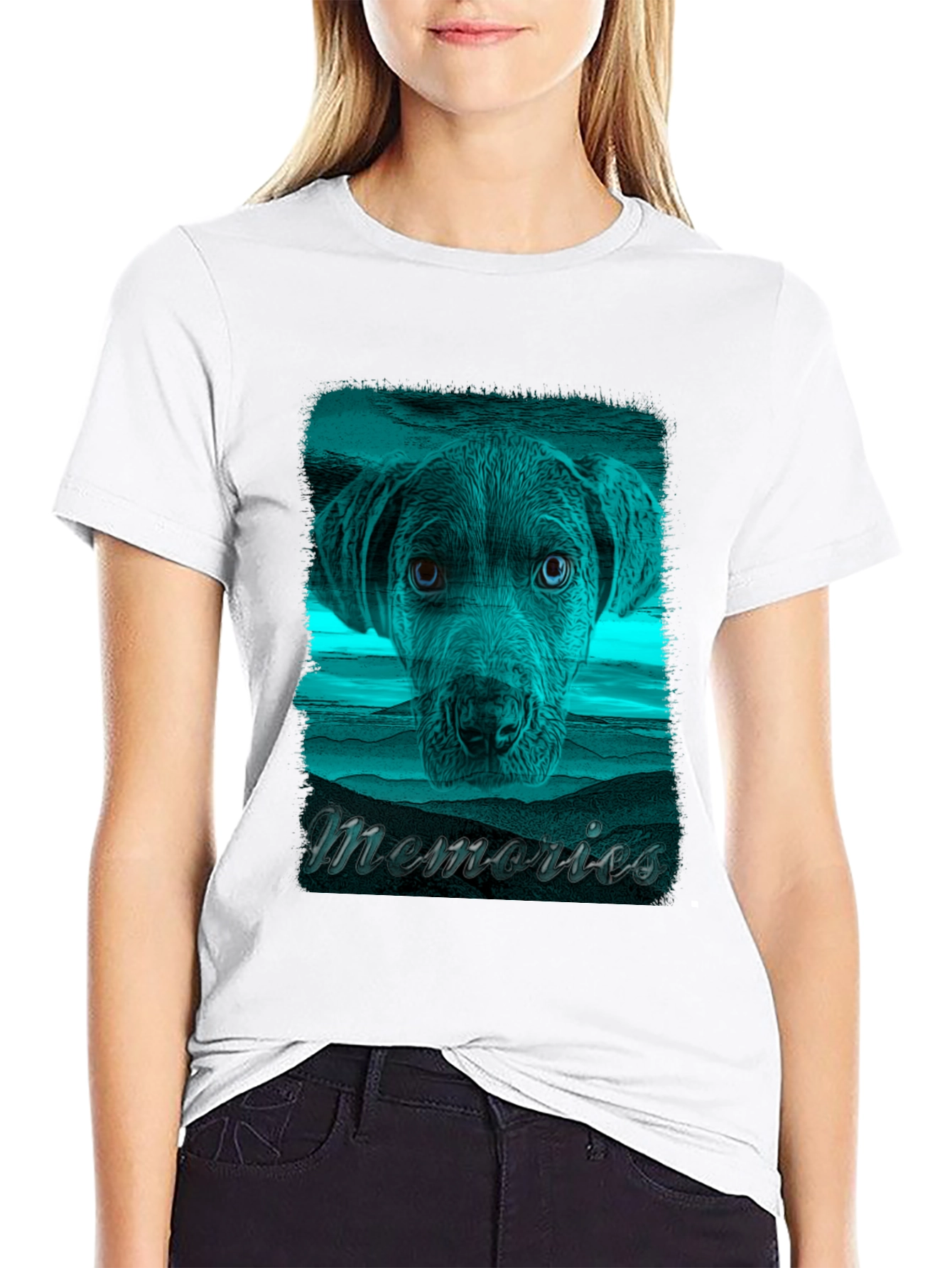 Memories Dog Graphic Tee - Stylish Comfort