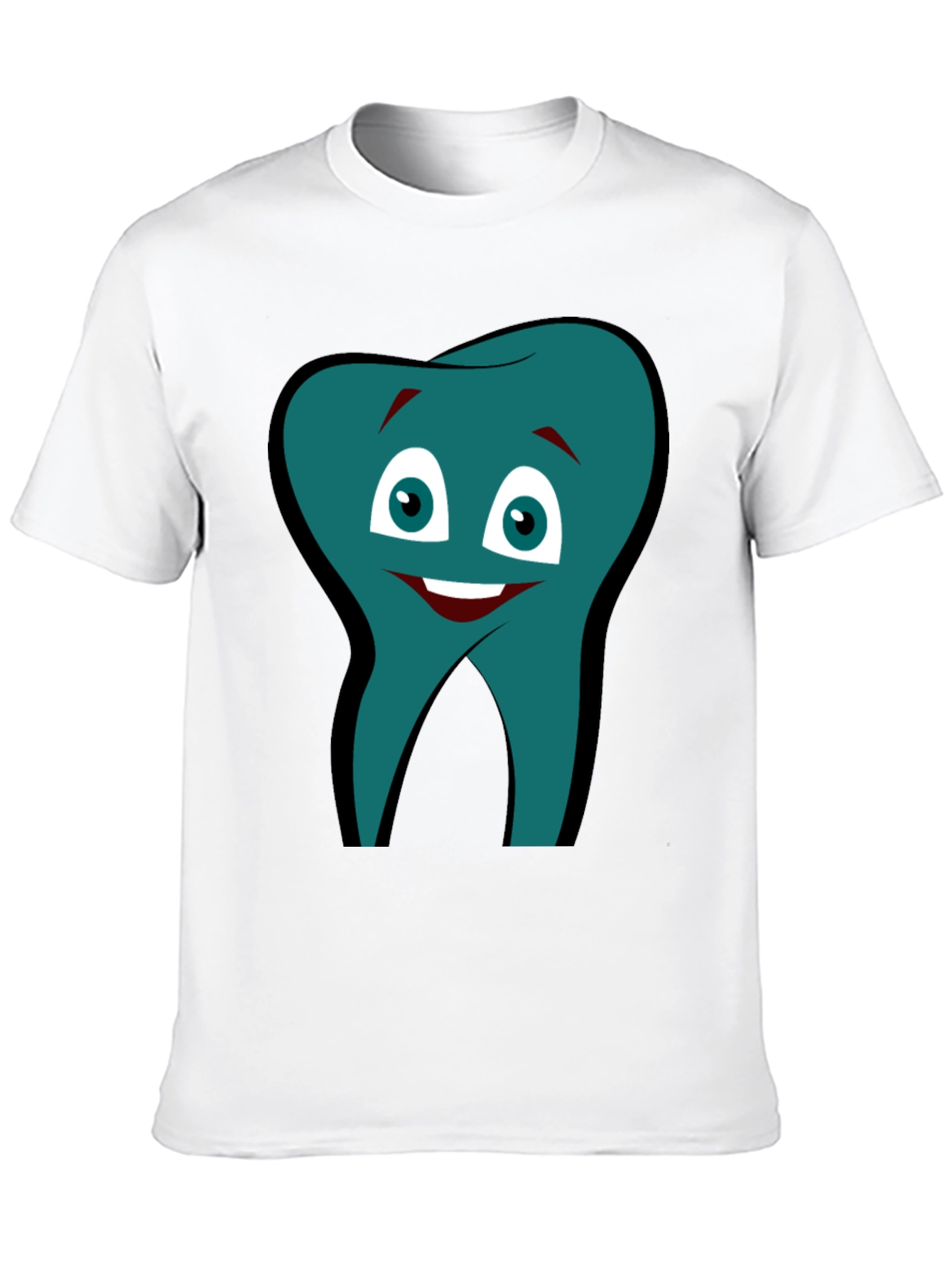 Funny Tooth Graphic Tee - Black Cotton Comfort