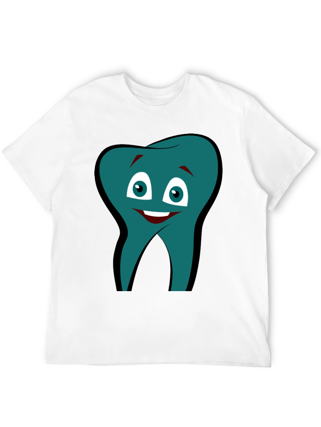 Funny Tooth Graphic Tee - Black Cotton Comfort