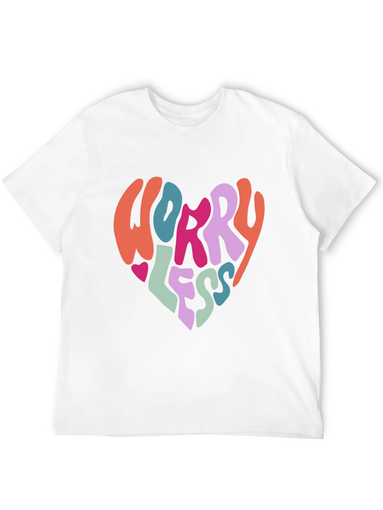 Worry Less Graphic Tee - Black Cotton T-Shirt
