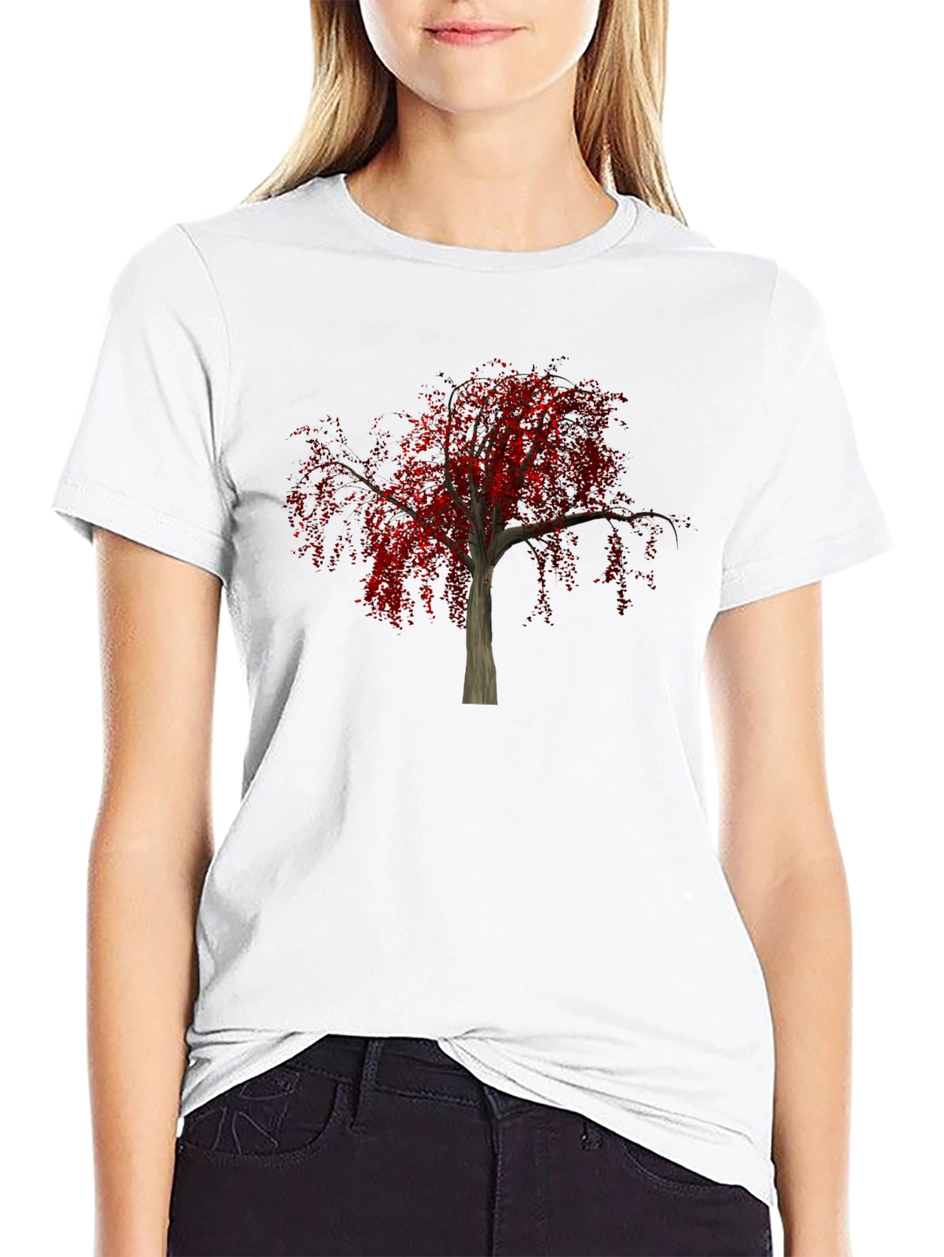 Autumn Tree Graphic T-Shirt - Black