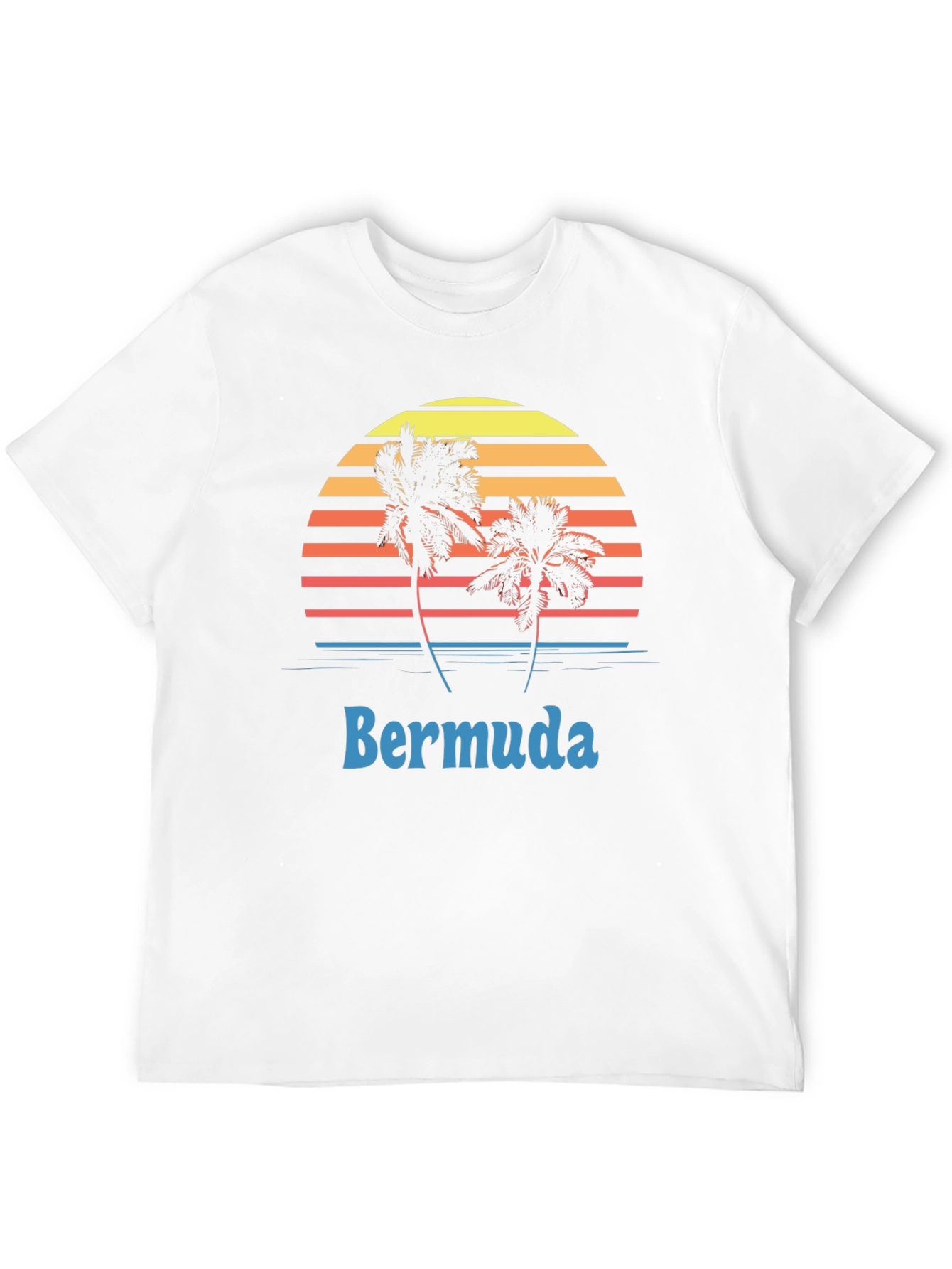Bermuda Sunset Palm Tree Graphic T-Shirt