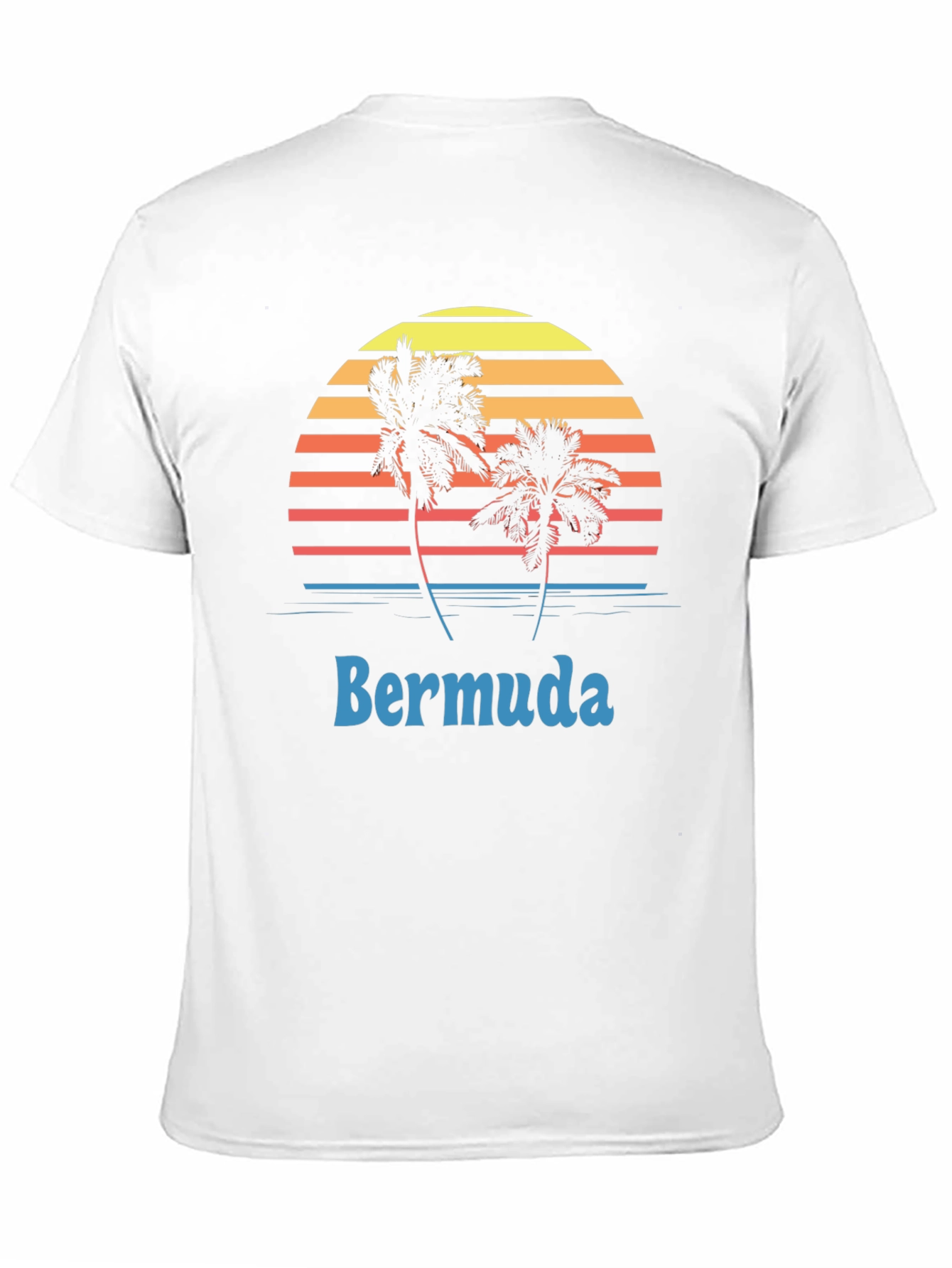 Bermuda Sunset Palm Tree Graphic T-Shirt