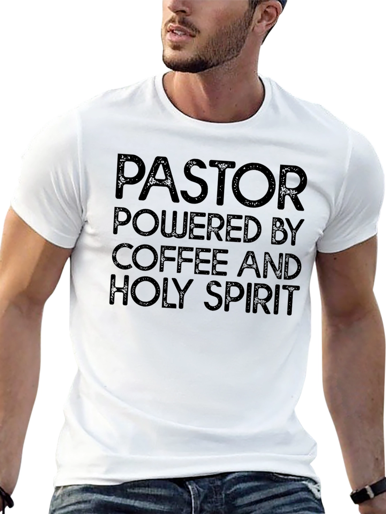 Pastor Powered By Coffee and Holy Spirit T-Shirt