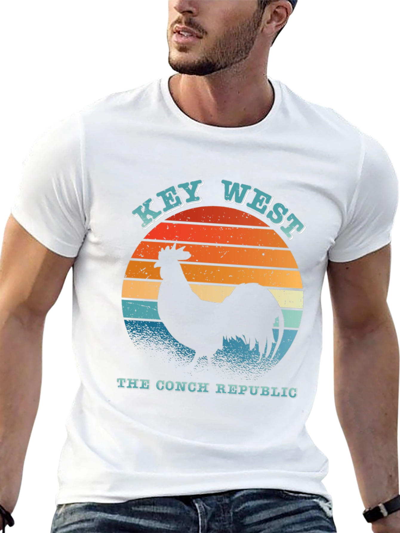 Key West Conch Republic Retro Graphic T-Shirt