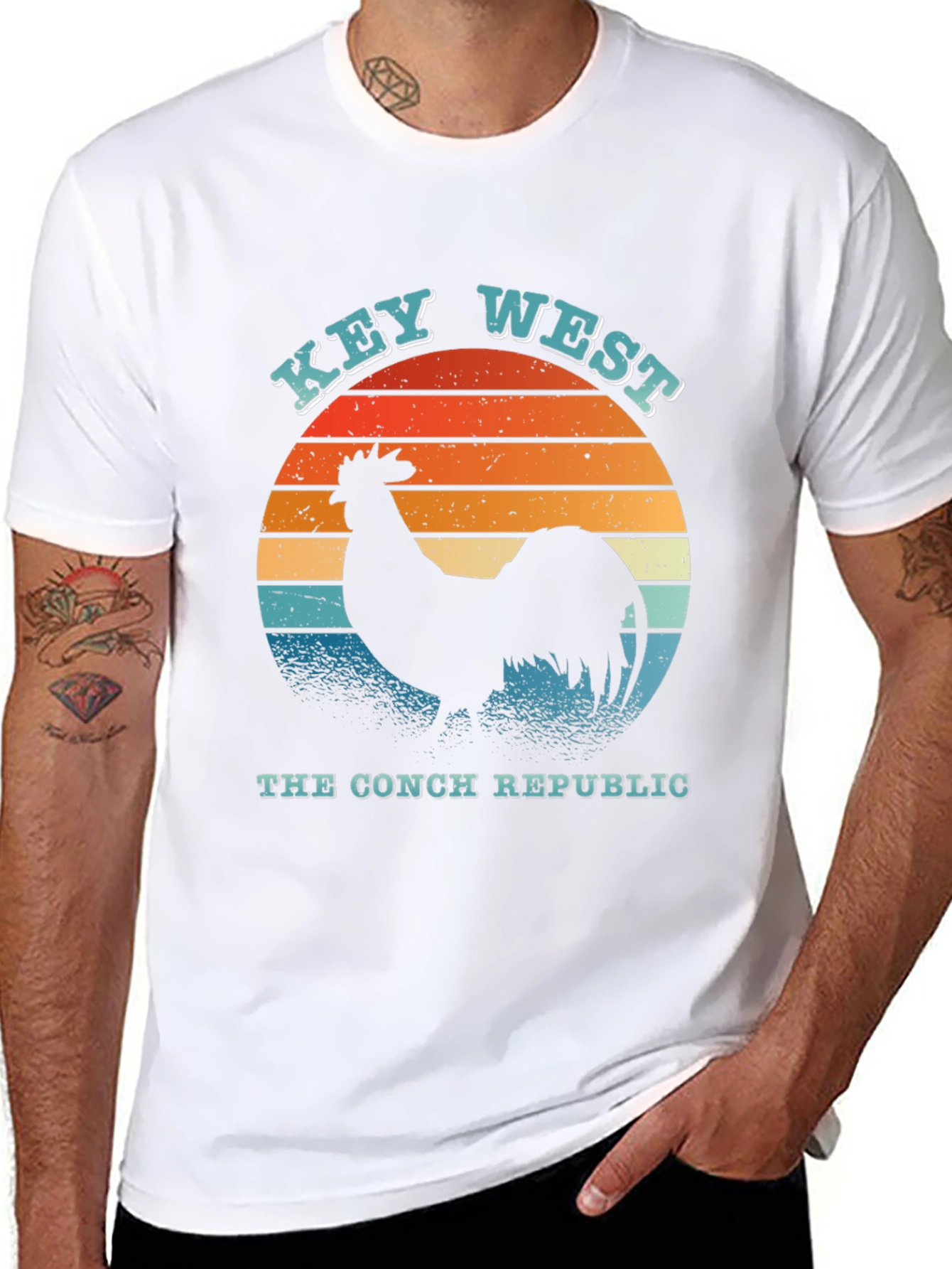 Key West Conch Republic Retro Graphic T-Shirt