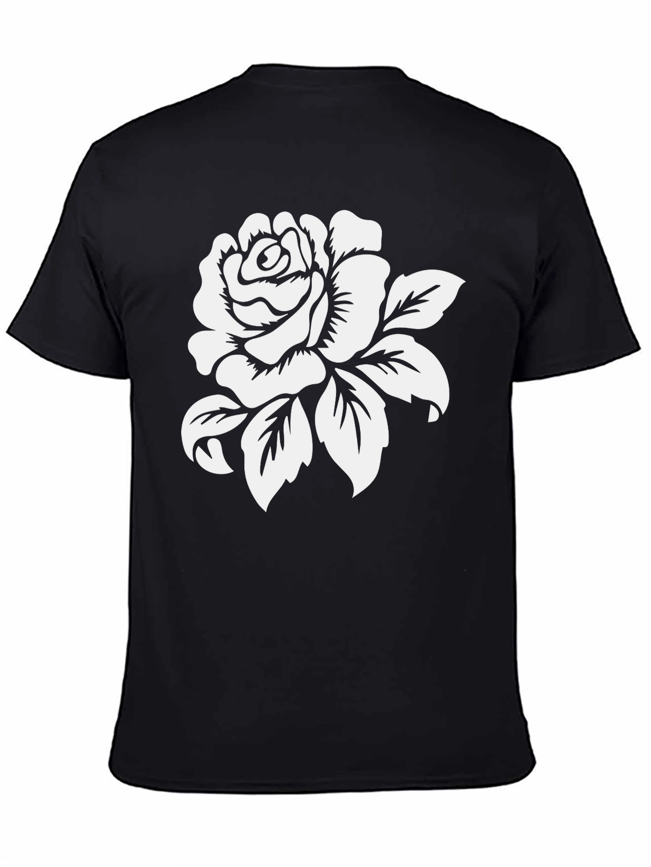 Rose Graphic Black T-Shirt