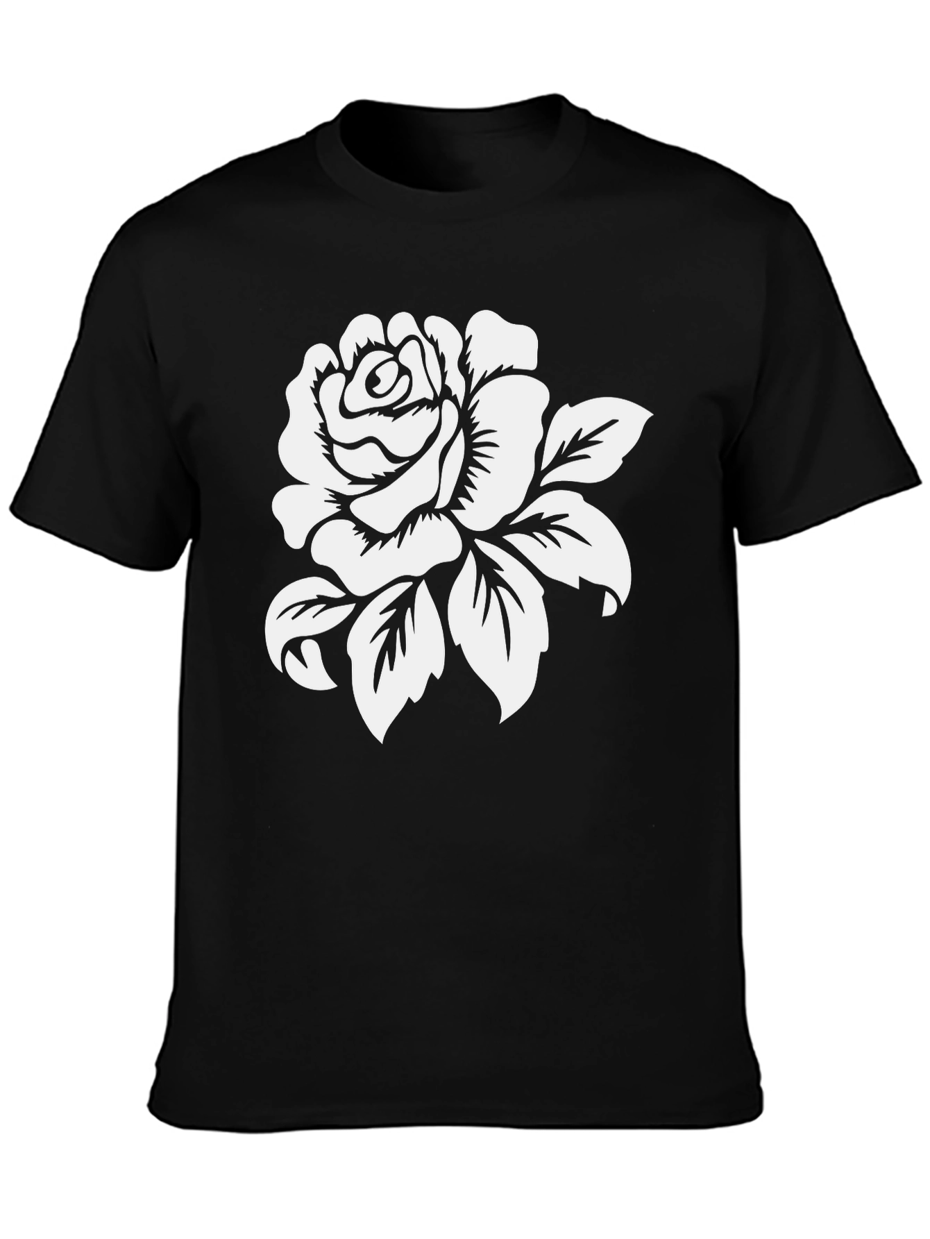 Rose Graphic Black T-Shirt
