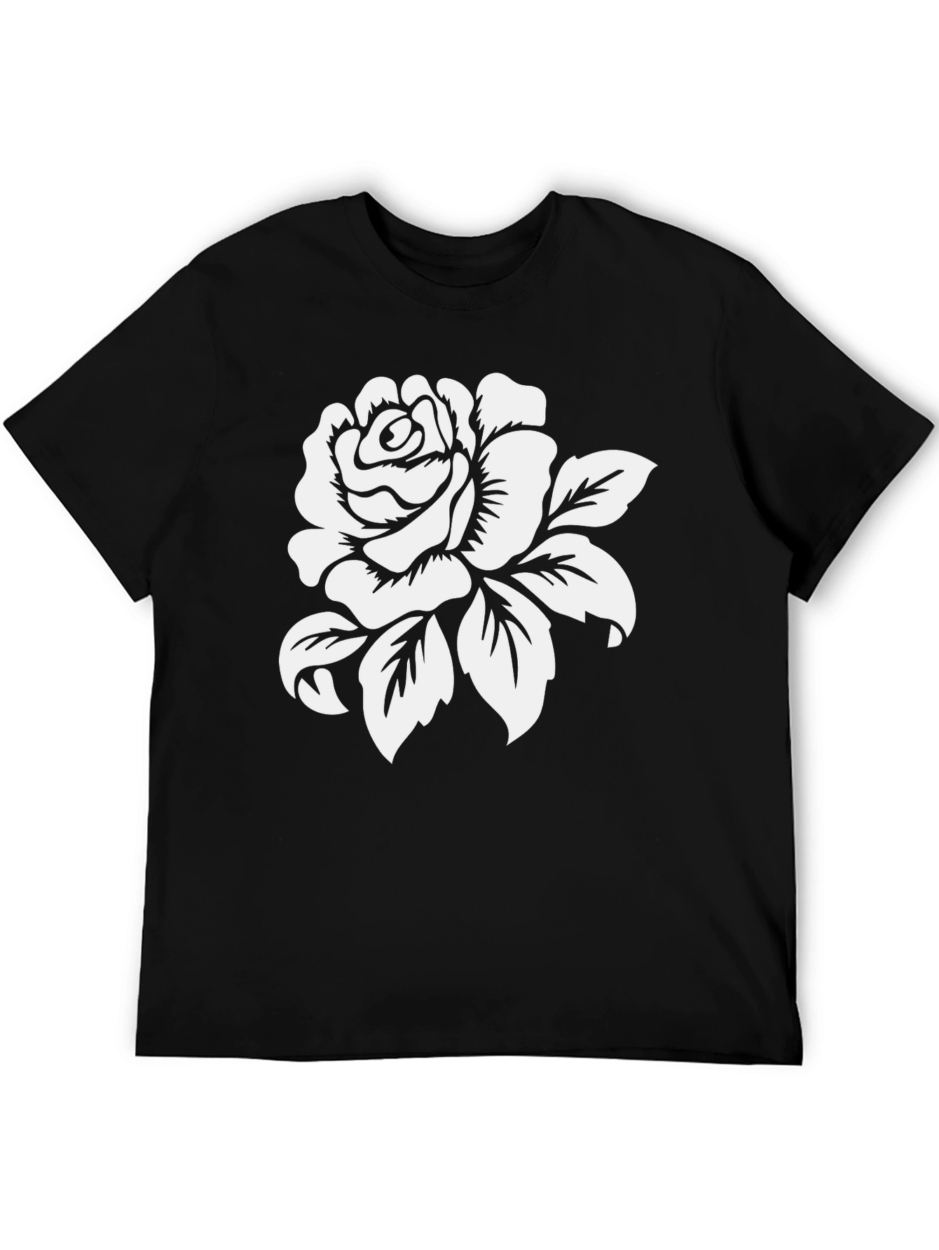 Rose Graphic Black T-Shirt