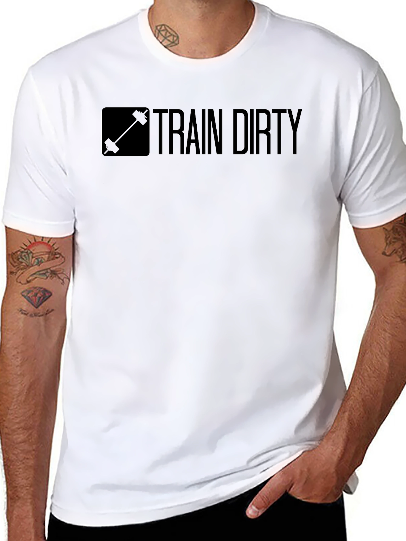 Train Dirty Black Graphic T-Shirt