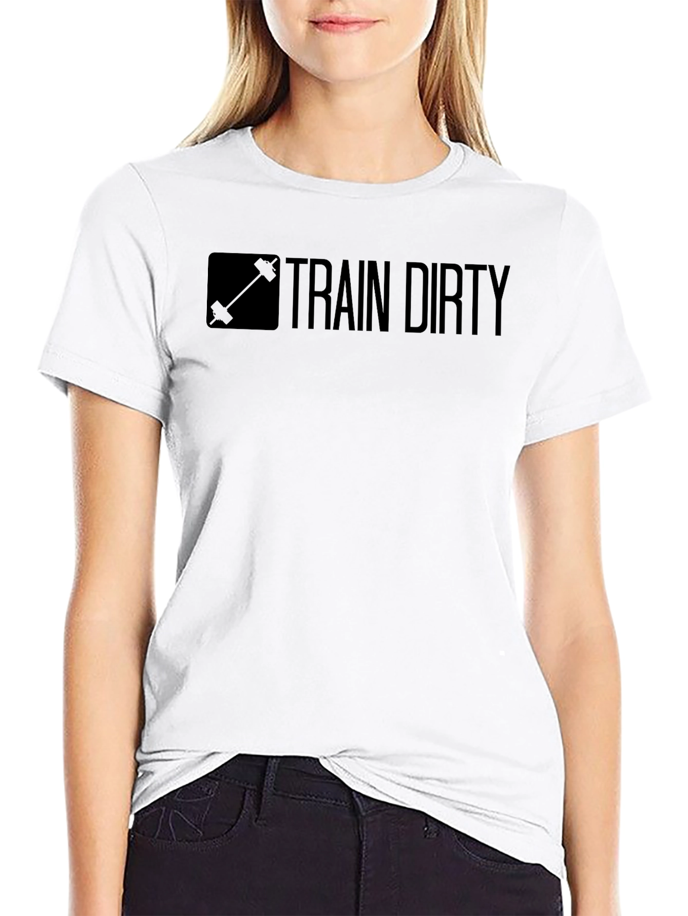 Train Dirty Black Graphic T-Shirt