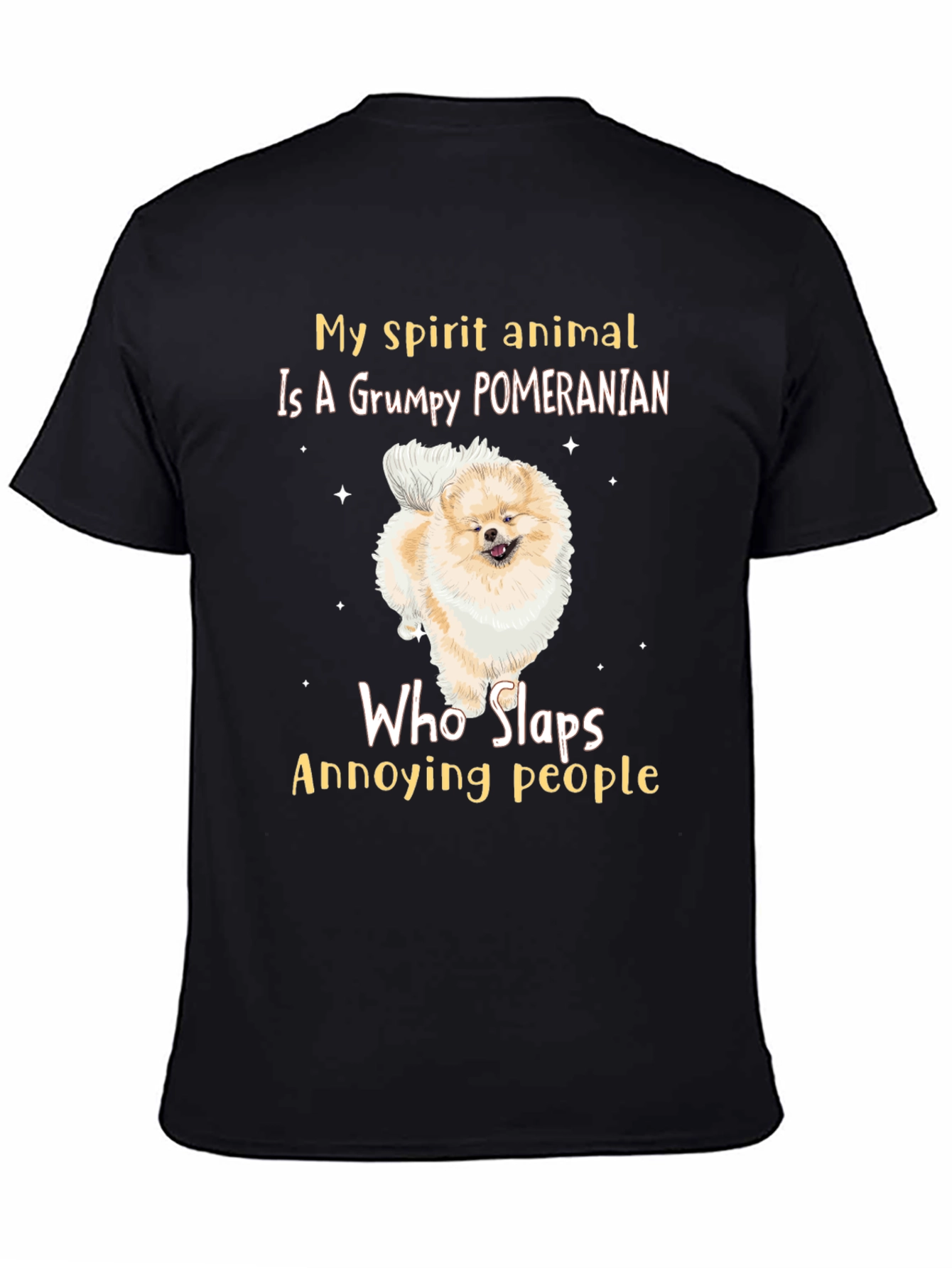 Grumpy Pomeranian Slaps People T-Shirt