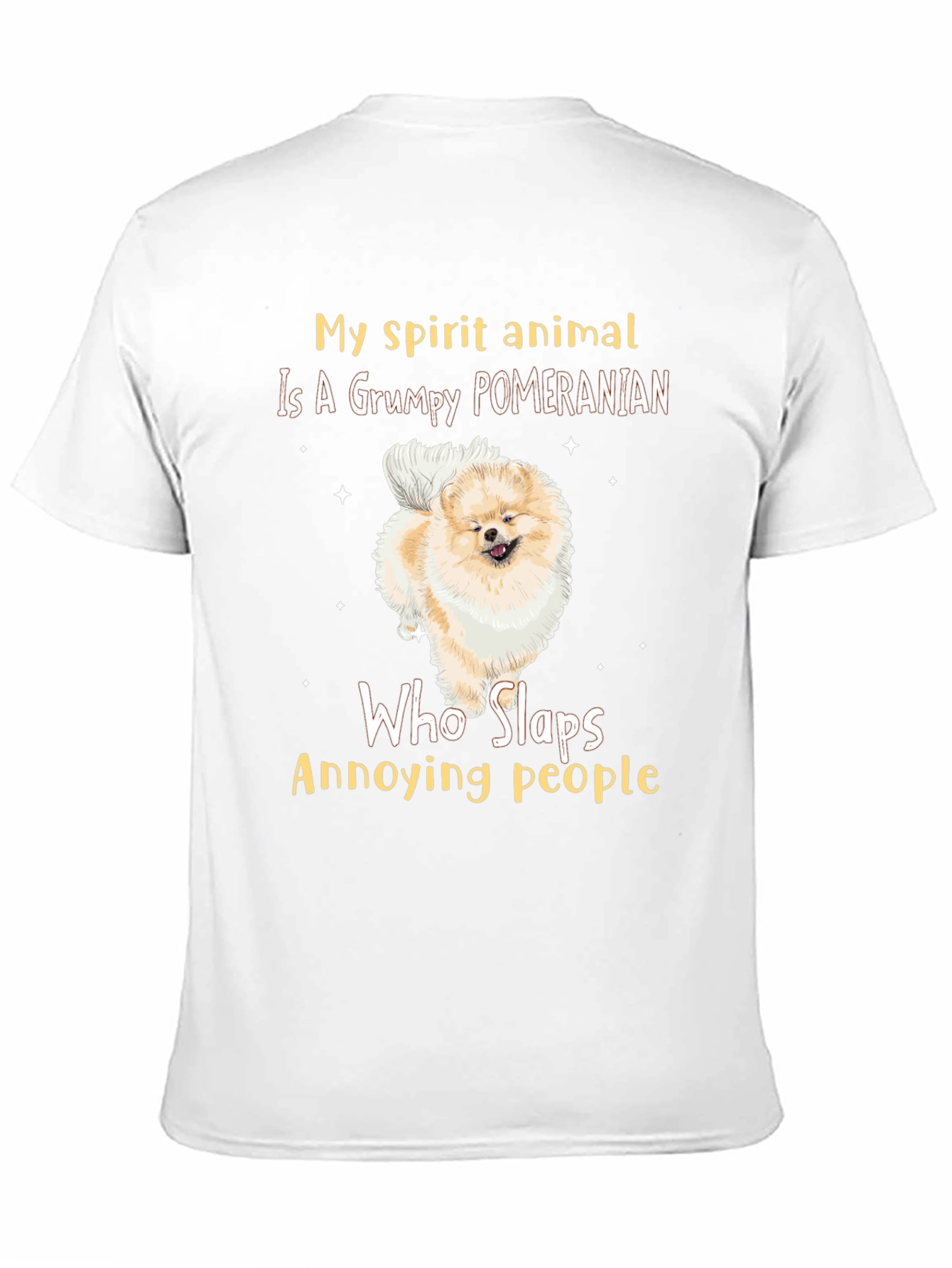 Grumpy Pomeranian Slaps People T-Shirt