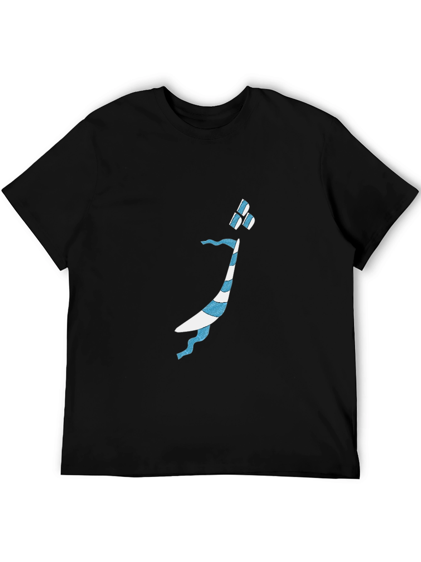 Mens Black T-Shirt with Arabic Letter Design