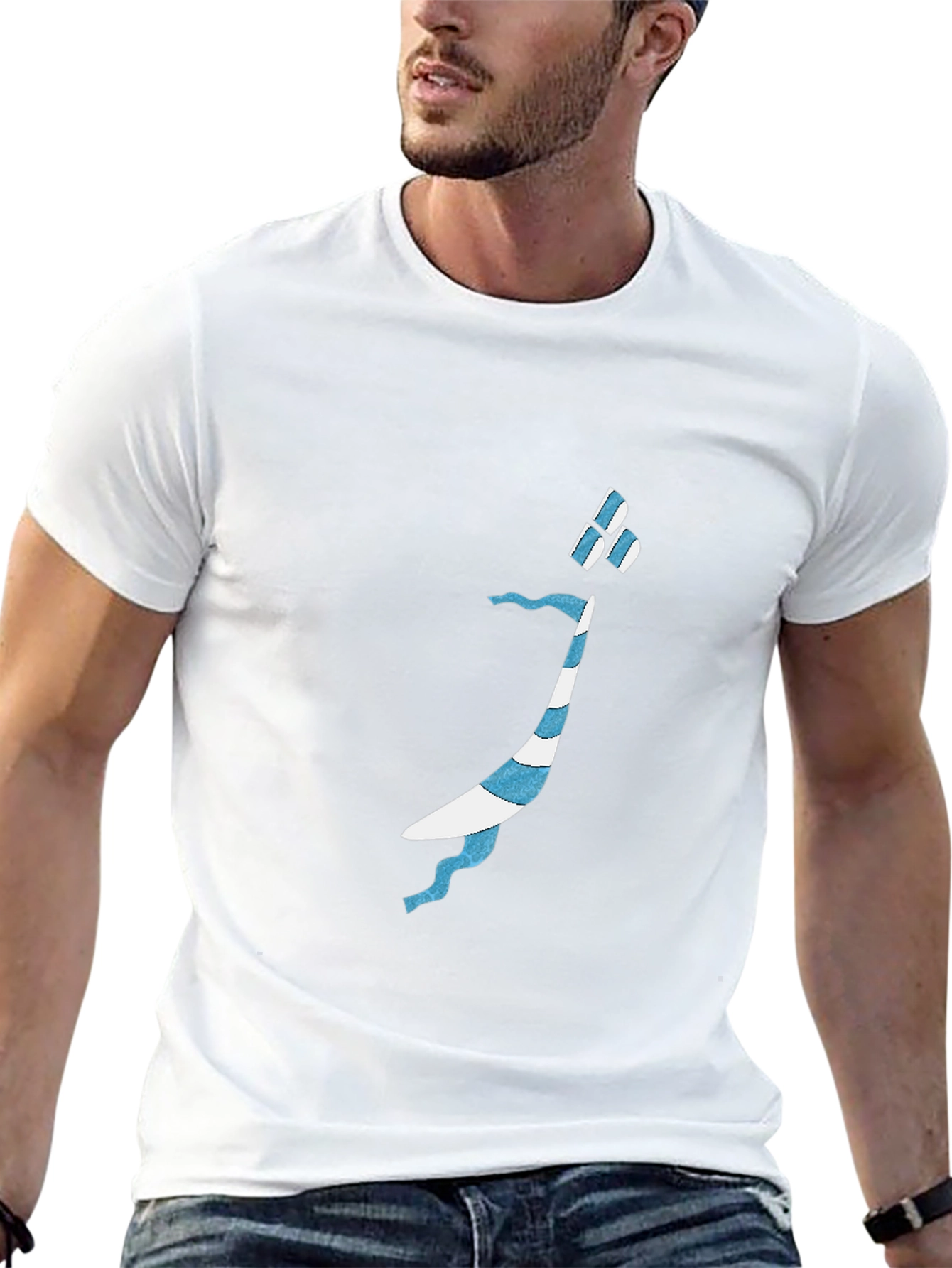 Mens Black T-Shirt with Arabic Letter Design