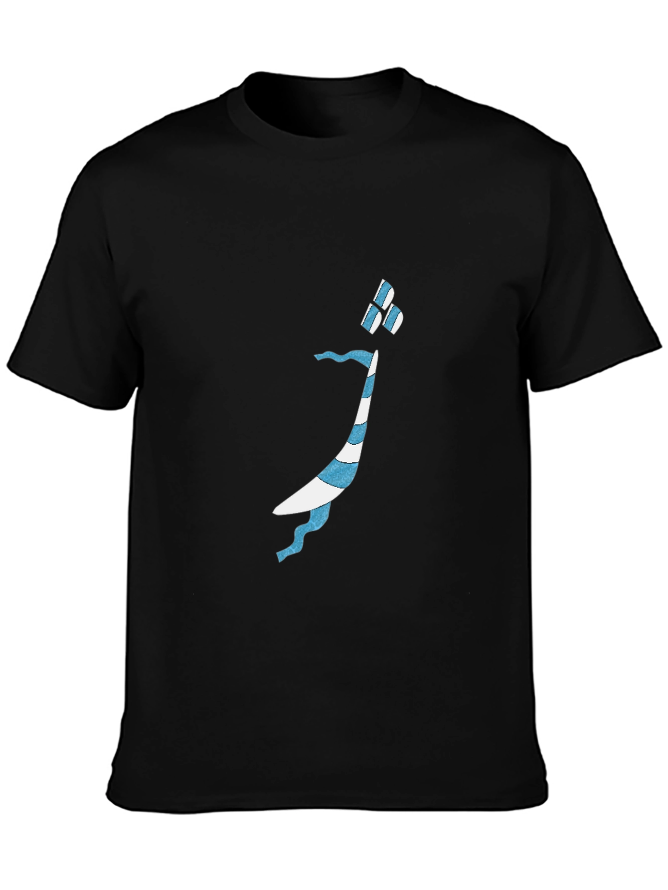 Mens Black T-Shirt with Arabic Letter Design