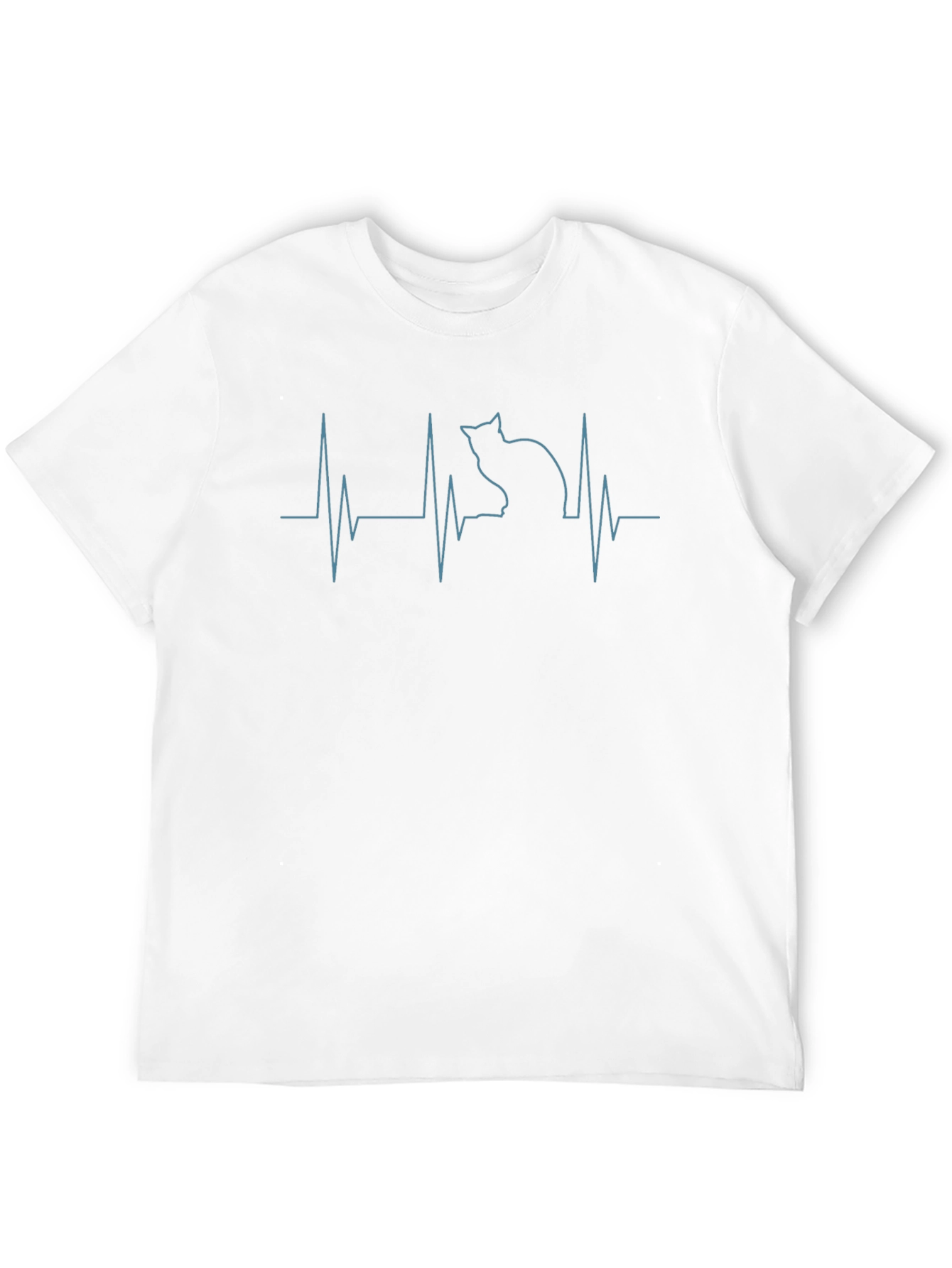 Cat Heartbeat T-Shirt - Purrfect for Cat Lovers!