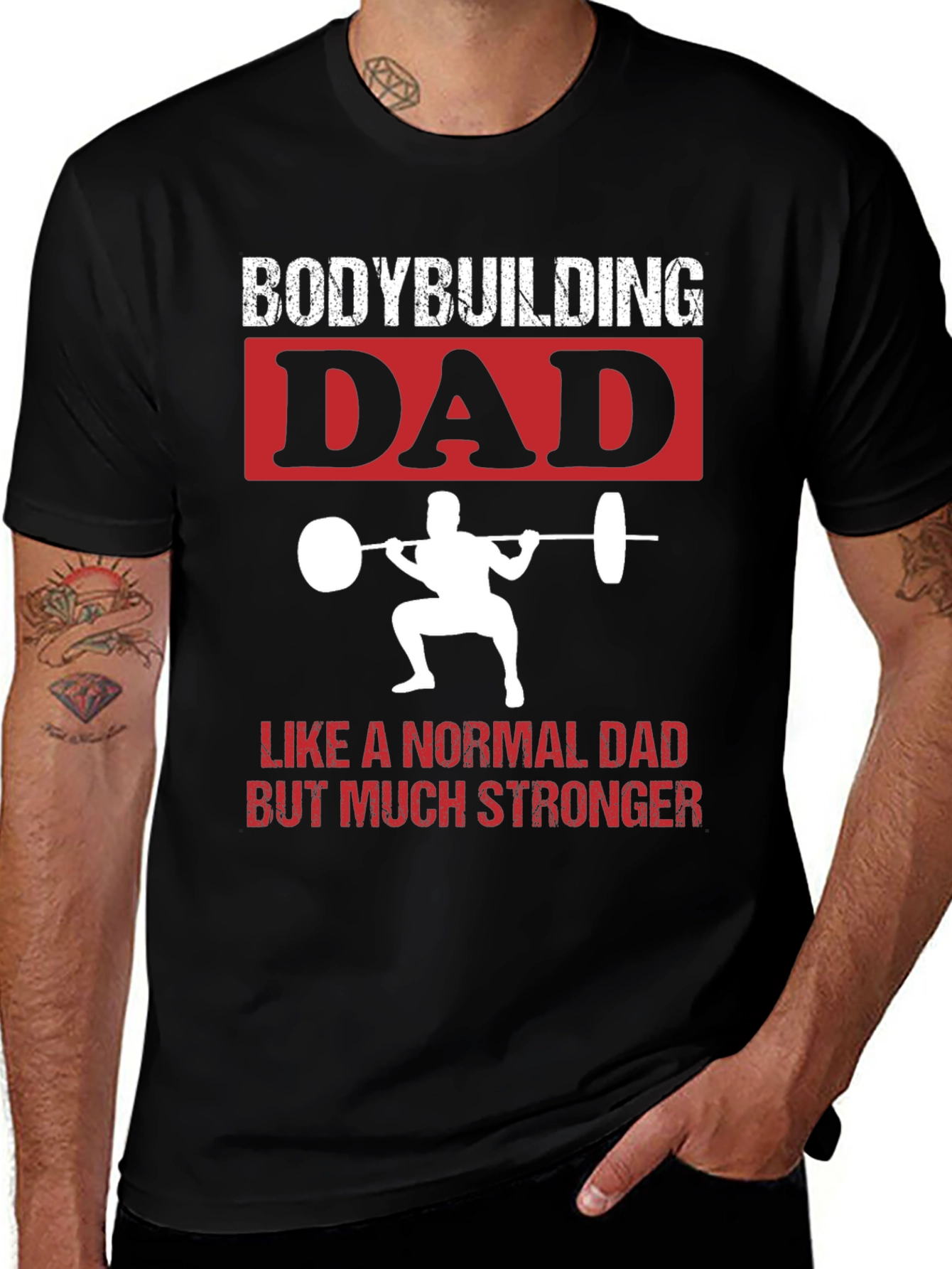 Bodybuilding Dad T-Shirt - Strong Father Gift