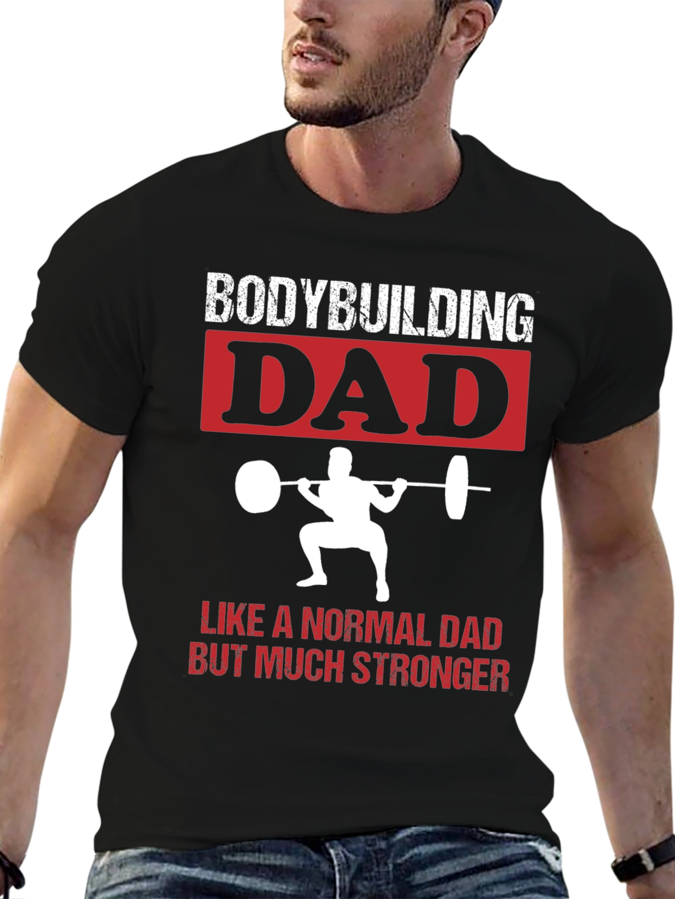 Bodybuilding Dad T-Shirt - Strong Father Gift