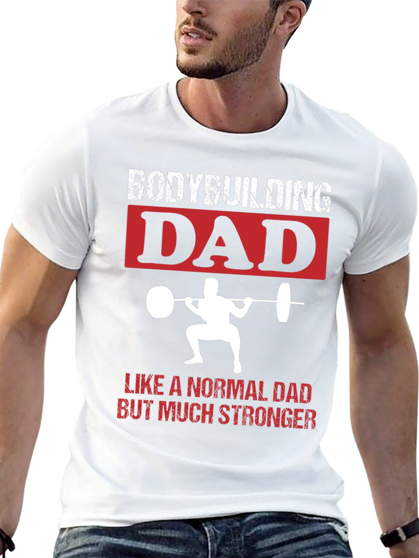 Bodybuilding Dad T-Shirt - Strong Father Gift