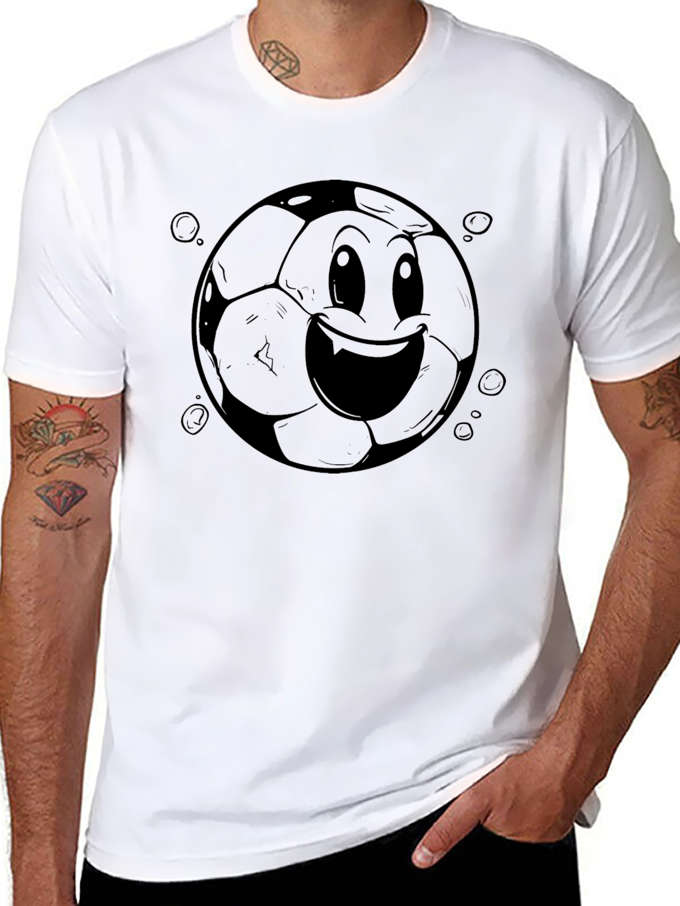 Smiley Soccer Ball Graphic Tee