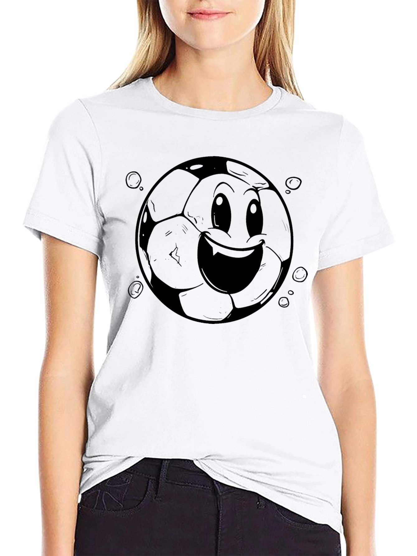 Smiley Soccer Ball Graphic Tee