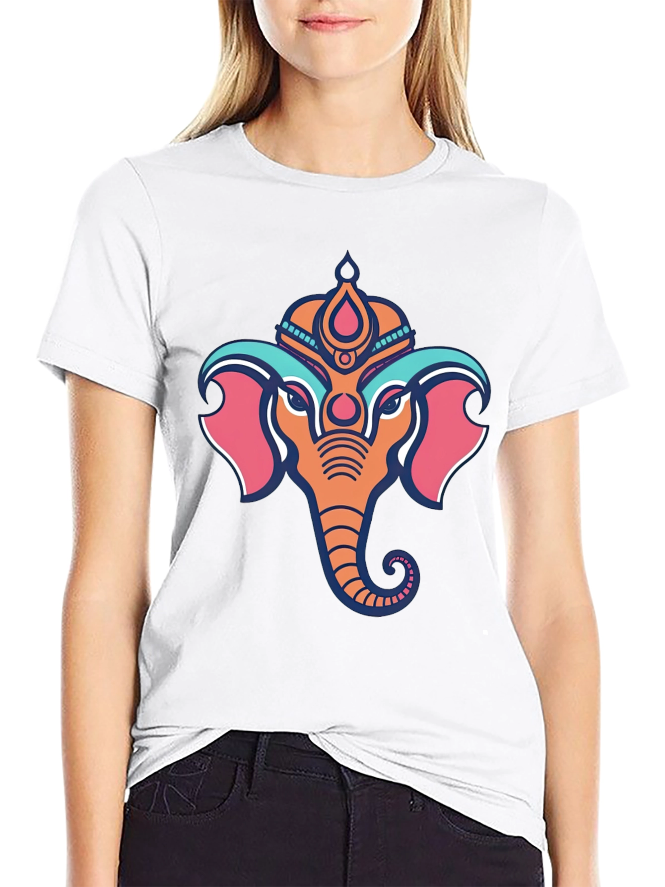 Ganesh Graphic Tee - Black Cotton T-Shirt