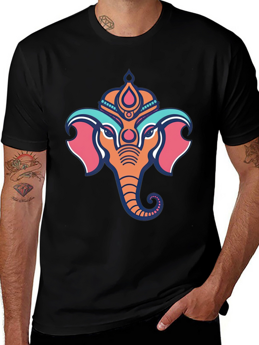 Ganesh Graphic Tee - Black Cotton T-Shirt