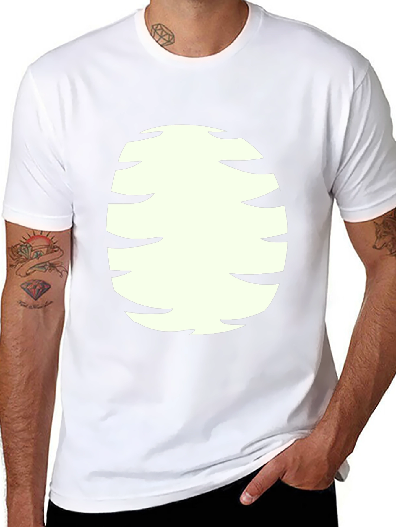 Funny Cartoon Character Belly T-Shirt