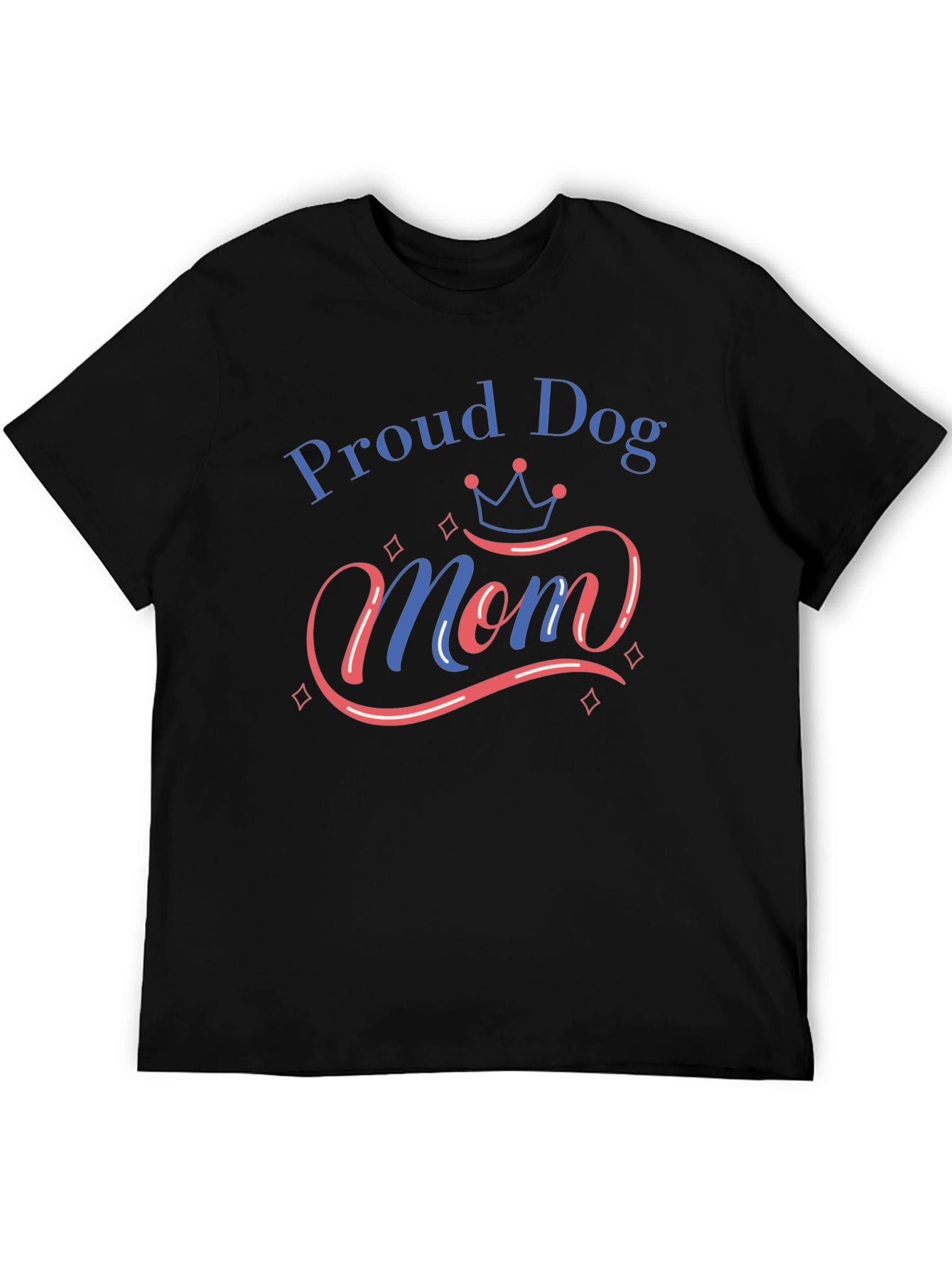 Proud Dog Mom Black T-Shirt