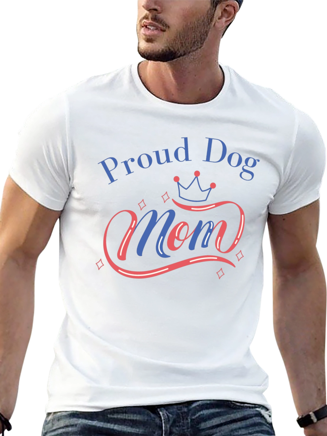 Proud Dog Mom Black T-Shirt