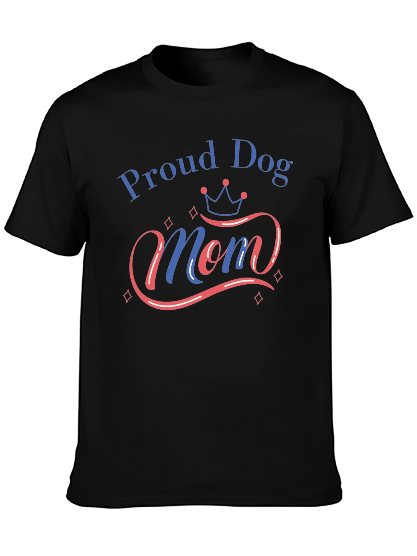 Proud Dog Mom Black T-Shirt
