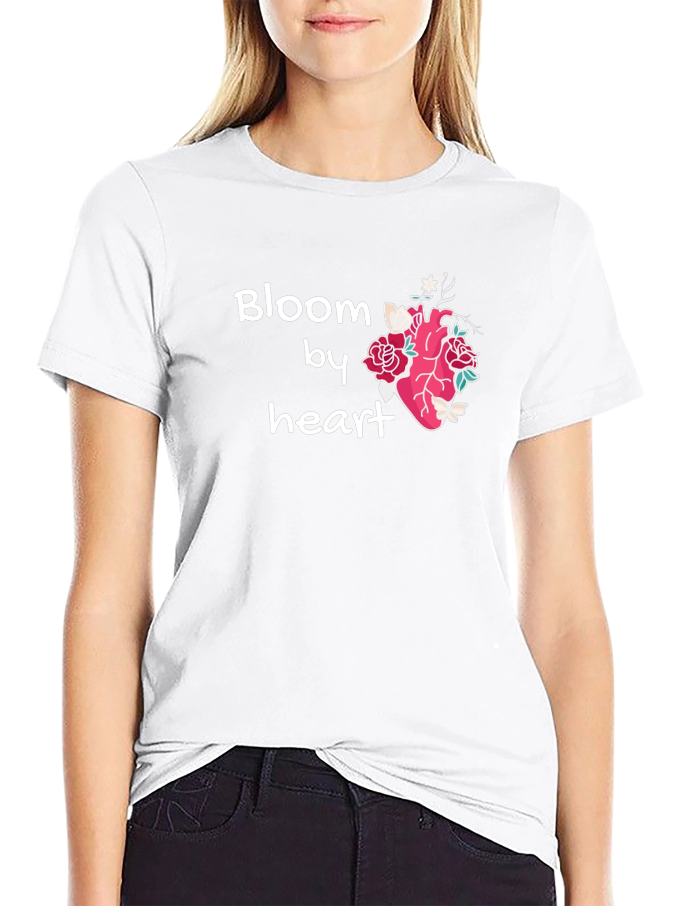 Bloom By Heart T-Shirt Floral Heart Tee