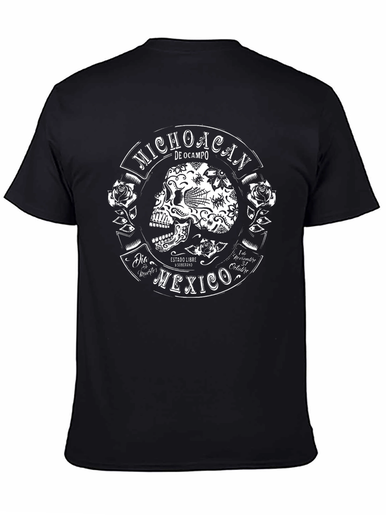 Michoacan Mexico Skull Graphic T-Shirt
