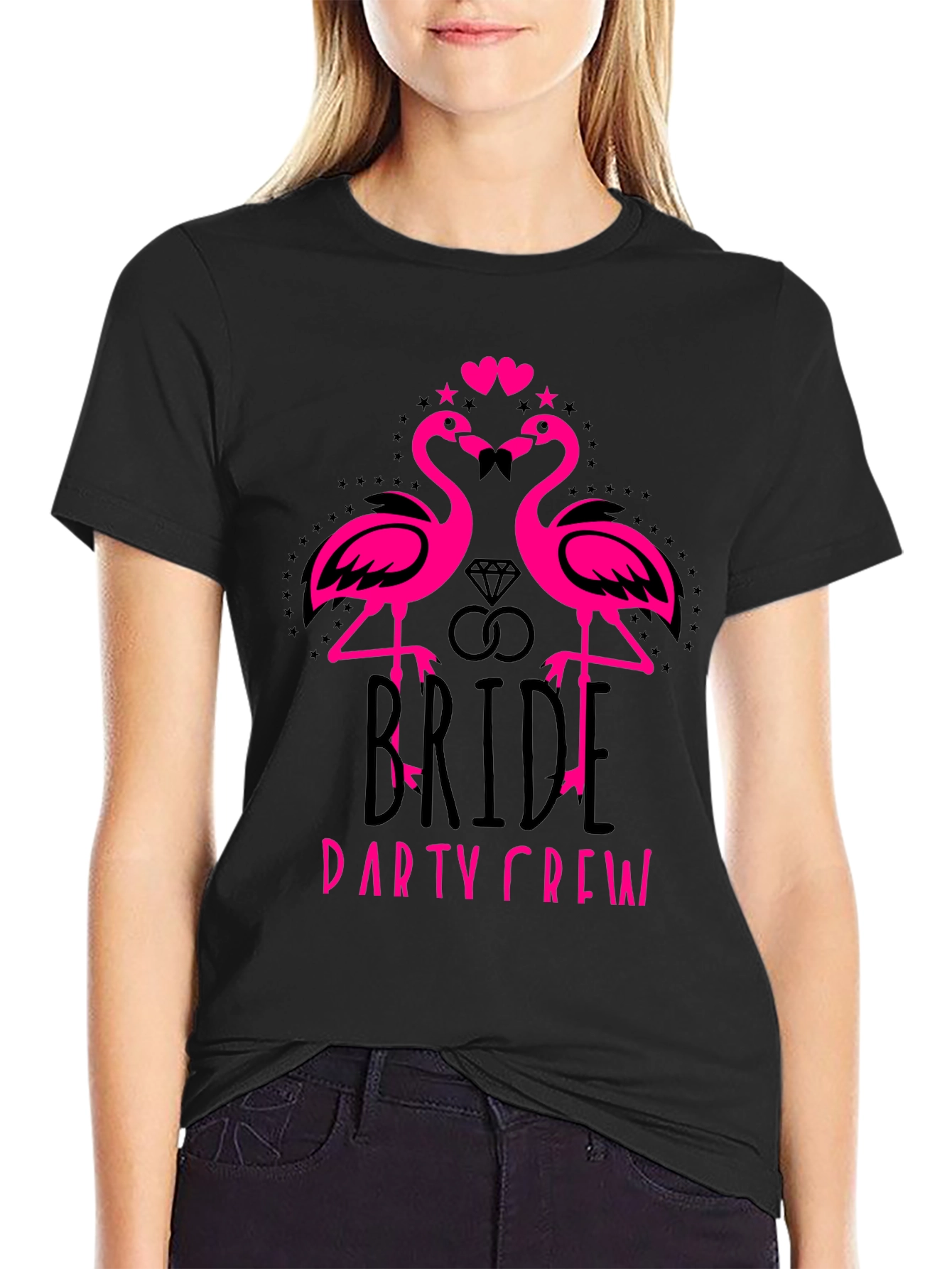 Bride Party Crew Flamingo T-Shirt