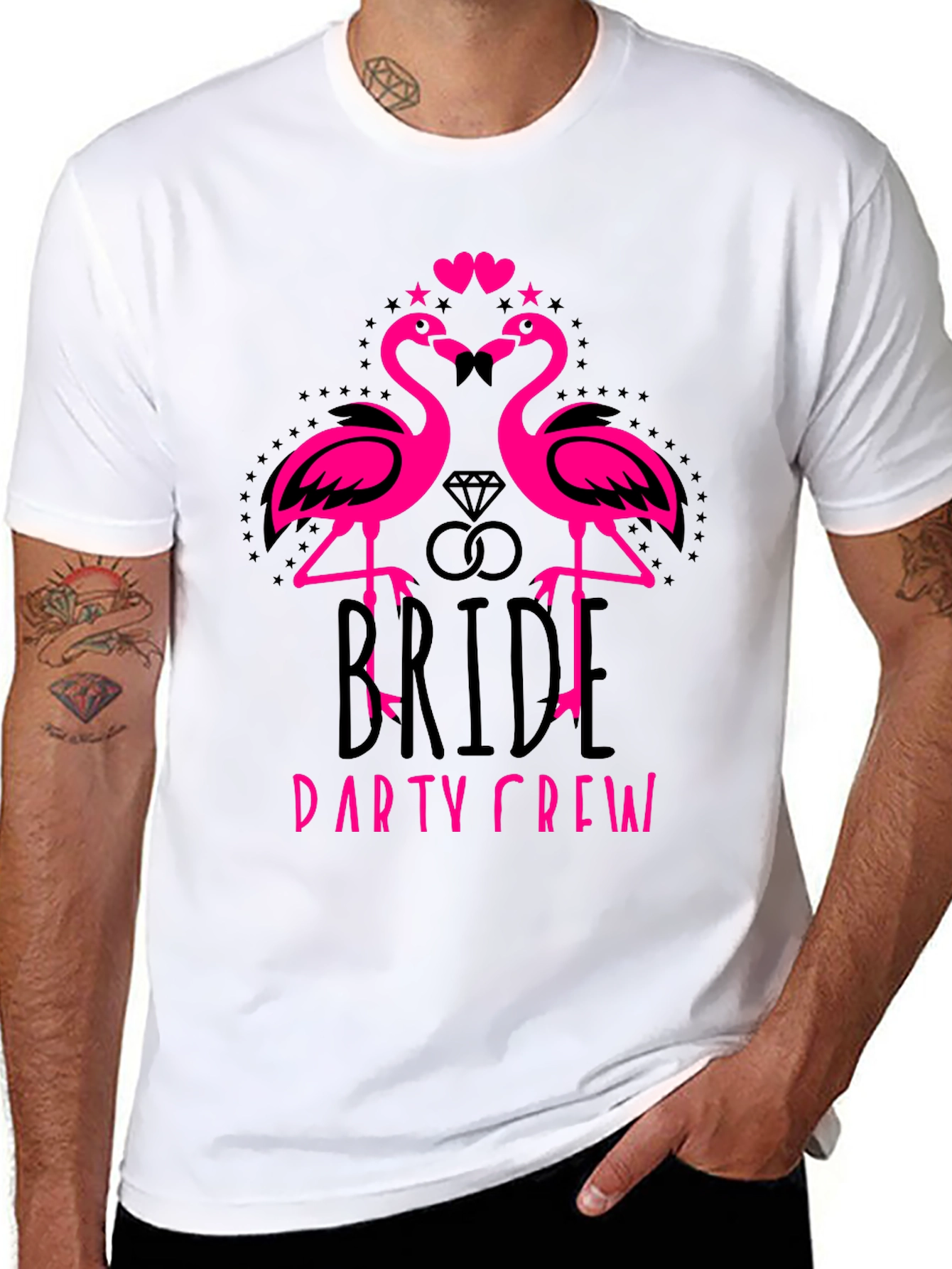 Bride Party Crew Flamingo T-Shirt