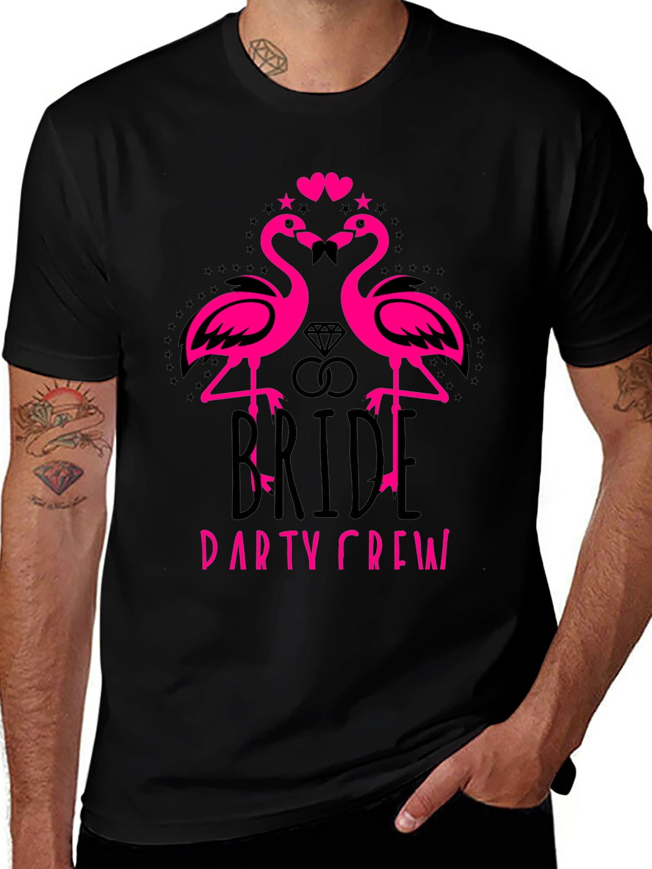 Bride Party Crew Flamingo T-Shirt