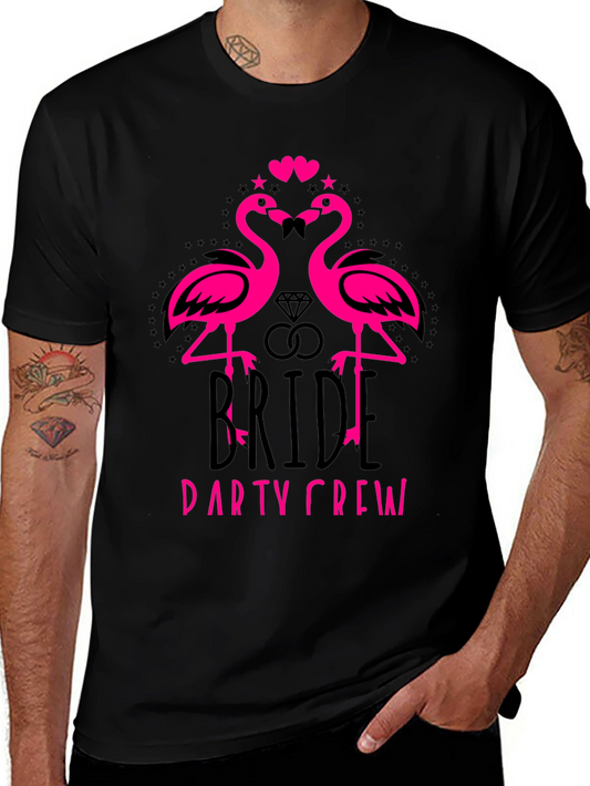 Bride Party Crew Flamingo T-Shirt