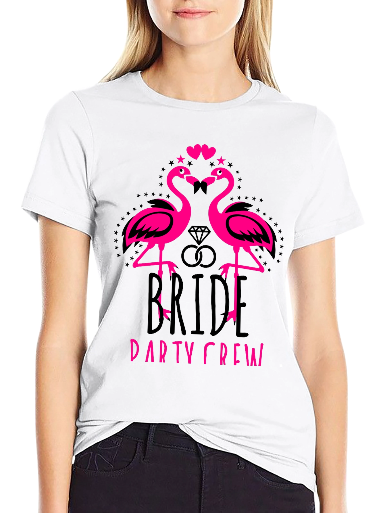 Bride Party Crew Flamingo T-Shirt