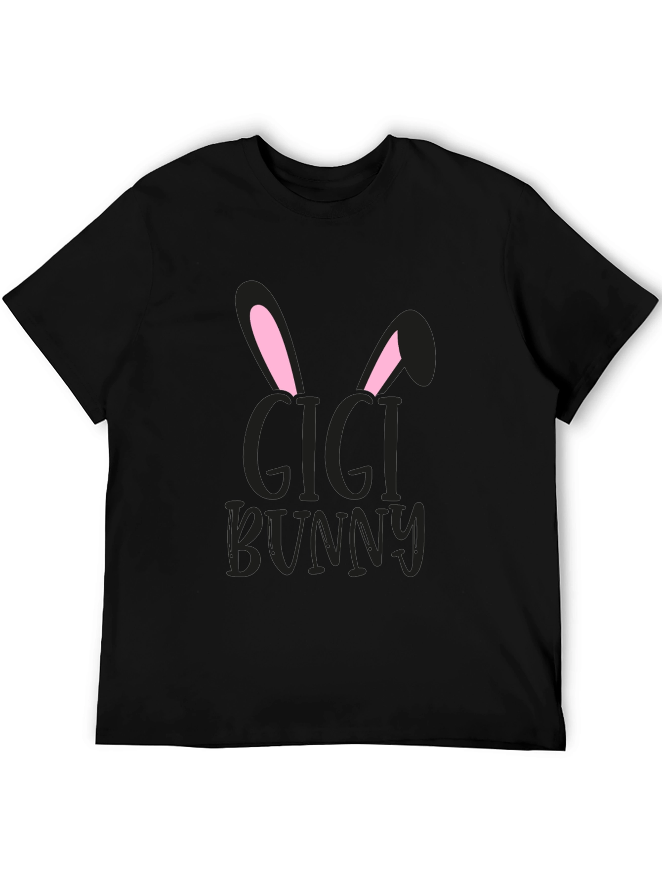 Gigi Bunny Easter T-Shirt - Black