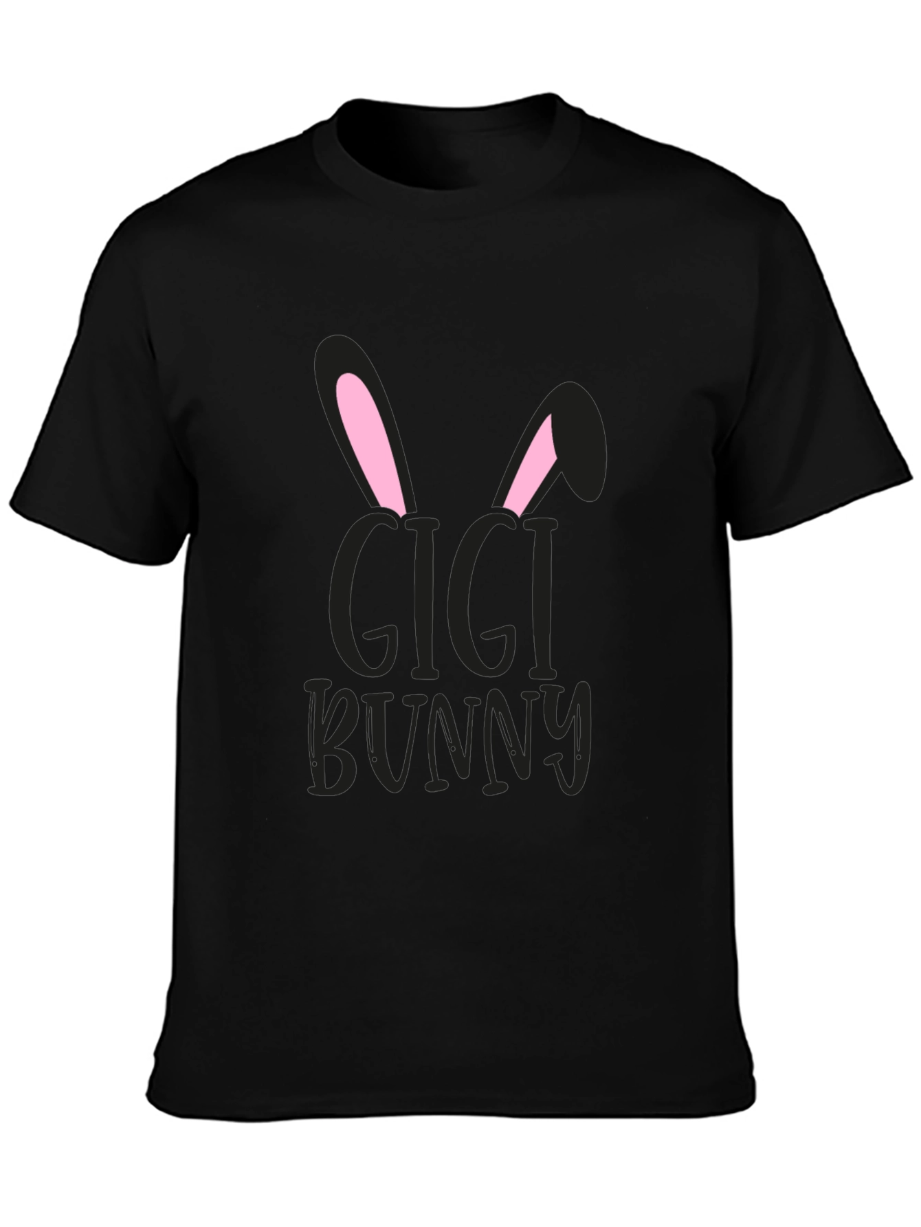 Gigi Bunny Easter T-Shirt - Black