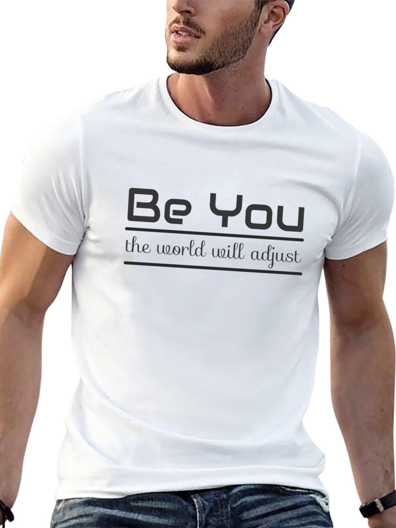 Be You T-Shirt: Motivational Style Soft Cotton Black