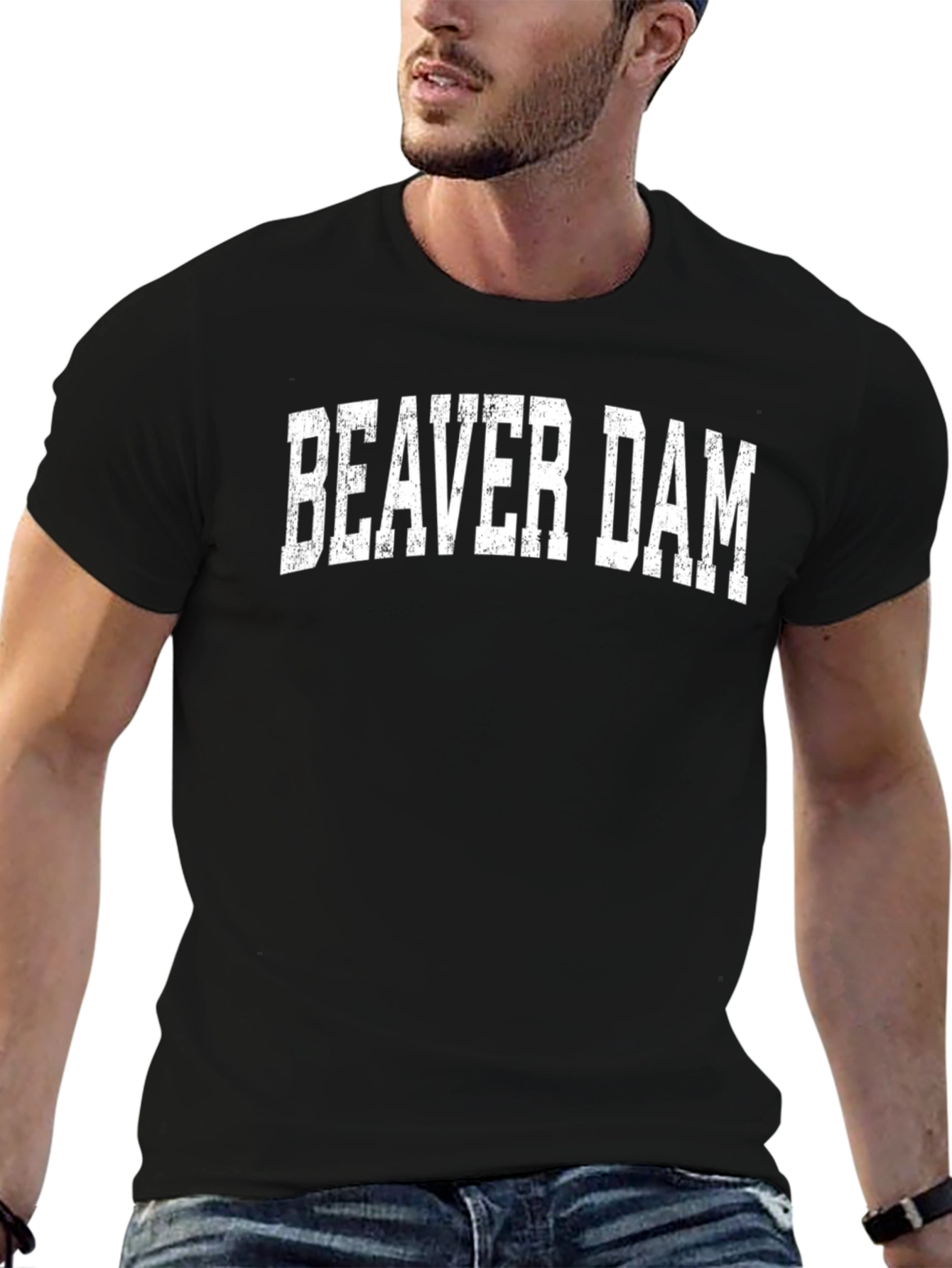 Beaver Dam Graphic T-Shirt - Bold Text Tee