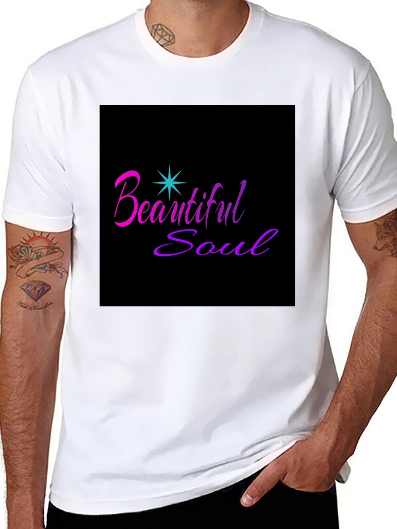 Beautiful Soul Graphic Tee - Stylish Black T-Shirt