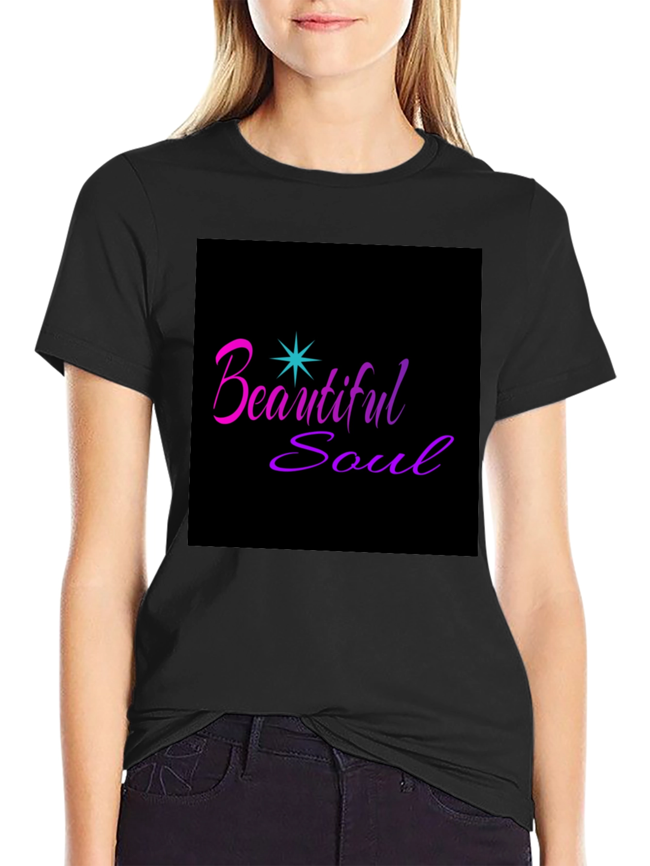 Beautiful Soul Graphic Tee - Stylish Black T-Shirt