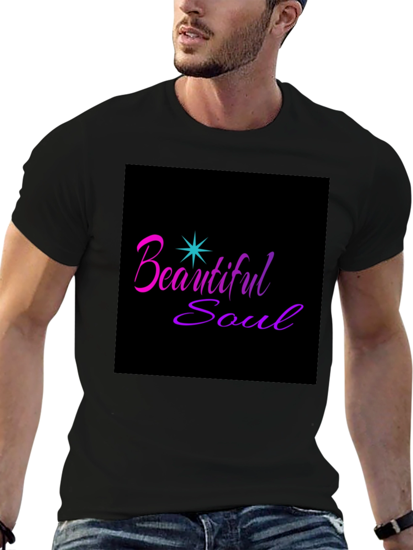 Beautiful Soul Graphic Tee - Stylish Black T-Shirt